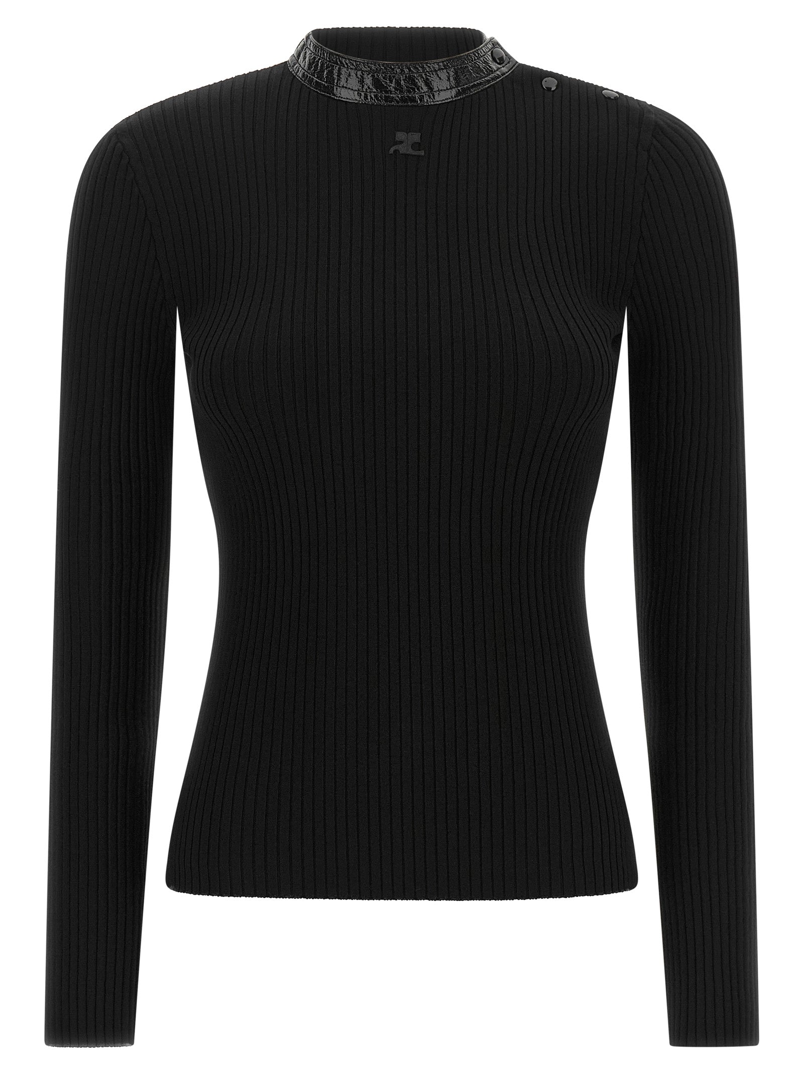 Courrèges Schwarzer Cardigan aus Viskose