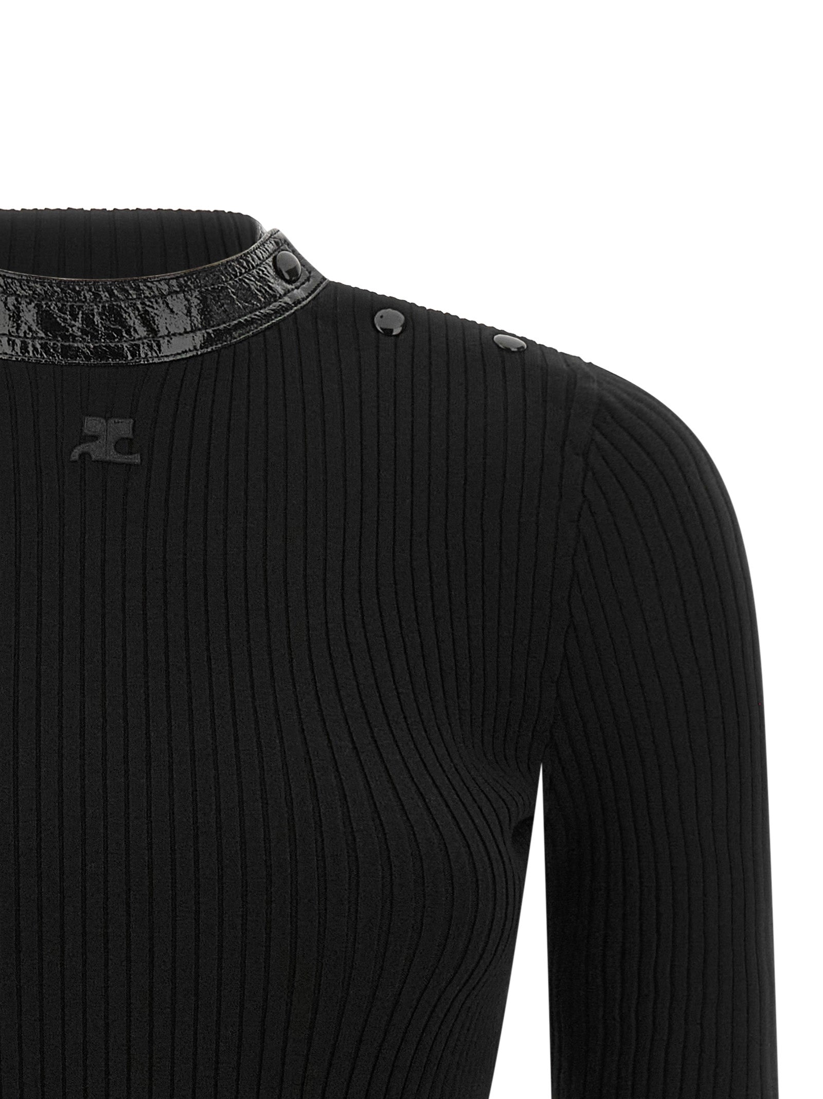 Courrèges Schwarzer Cardigan aus Viskose
