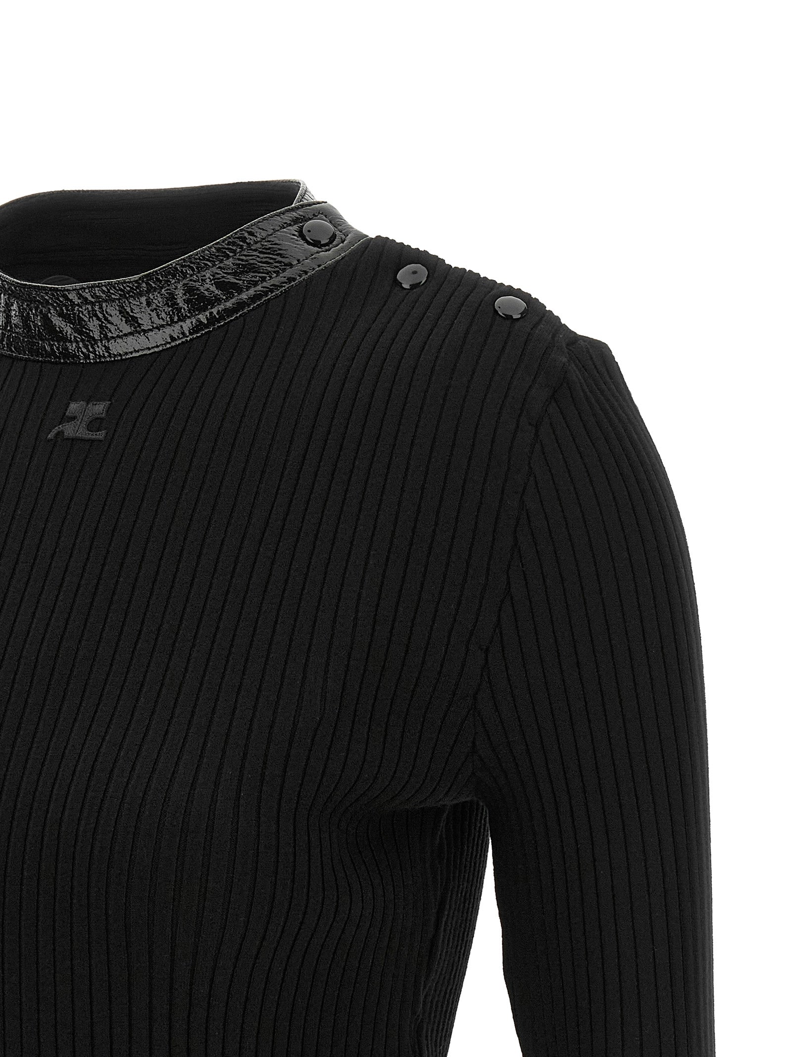 Courrèges Schwarzer Cardigan aus Viskose
