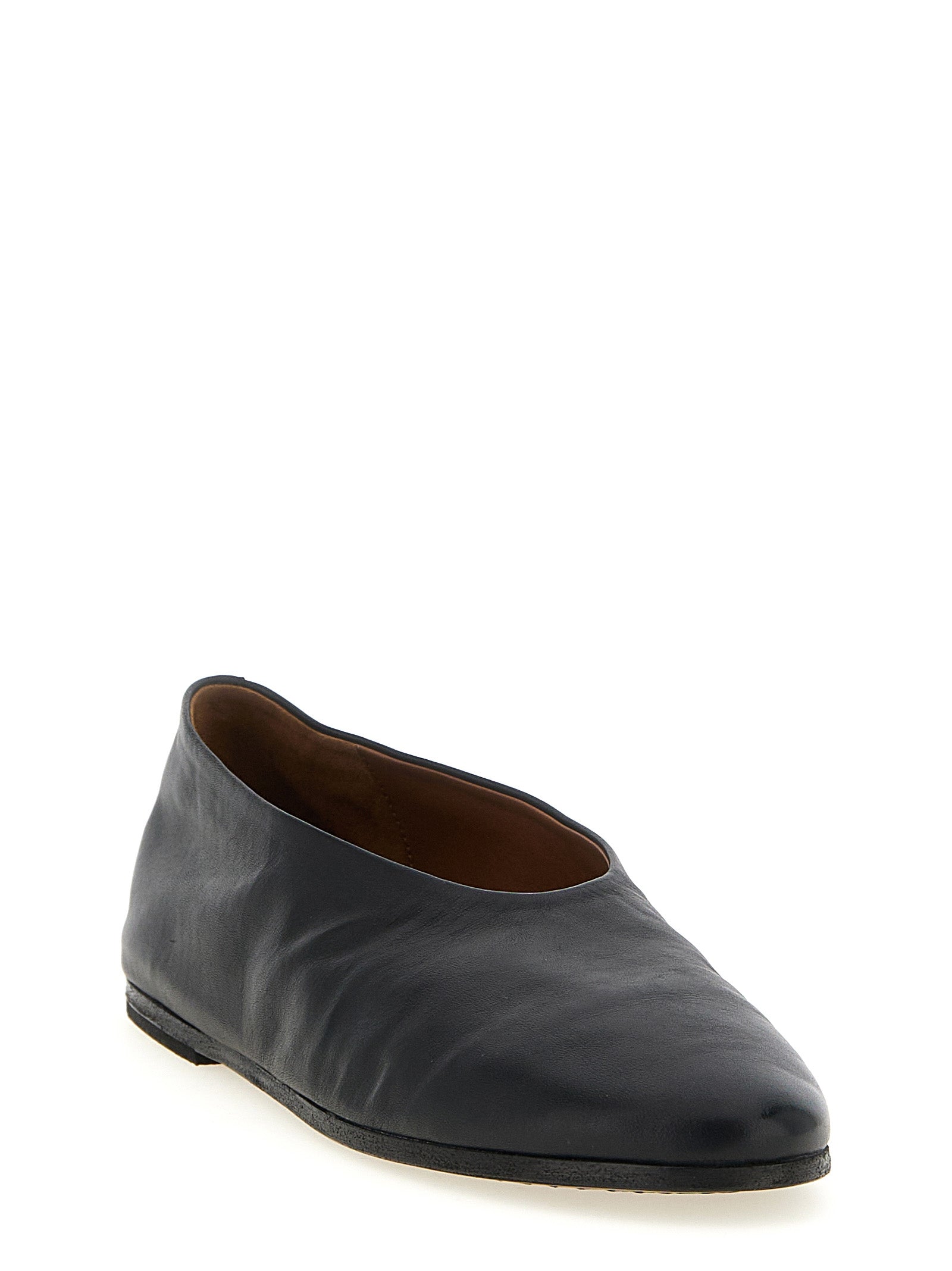 Marsell Schwarze Ballerinas aus Kalbsleder