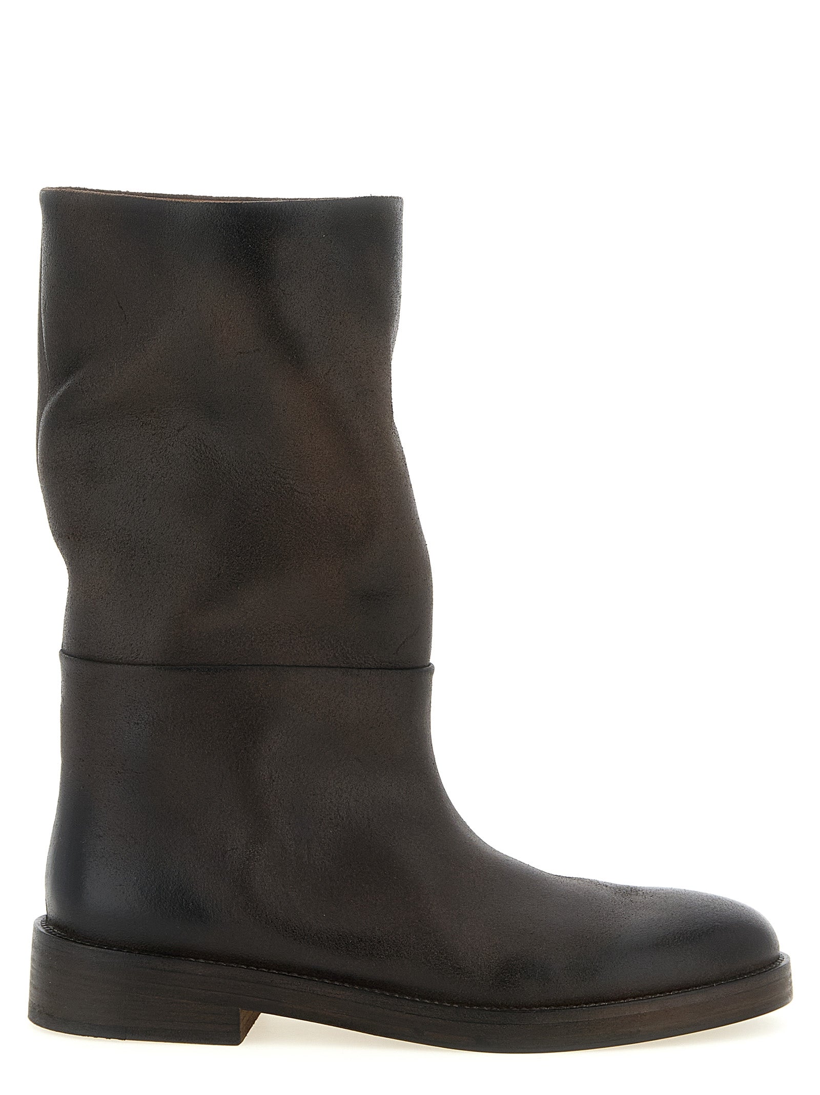 Marsell Braun Kalbsleder Overknee-Stiefel