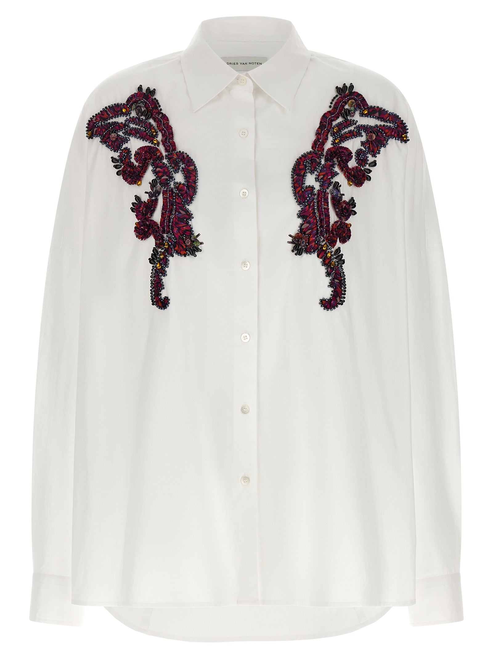 Dries Van Noten Weiße Baumwollbluse