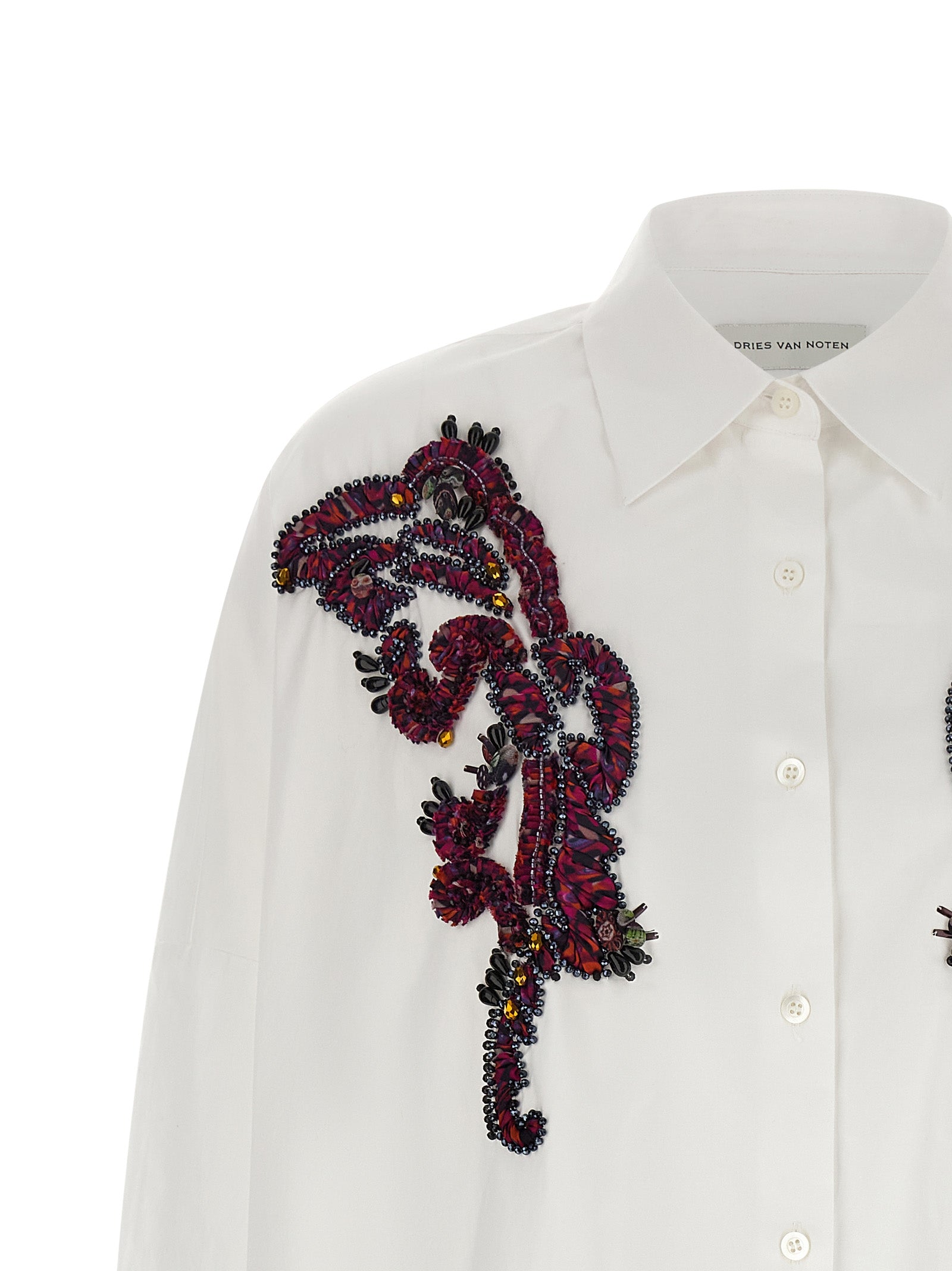 Dries Van Noten Weiße Baumwollbluse