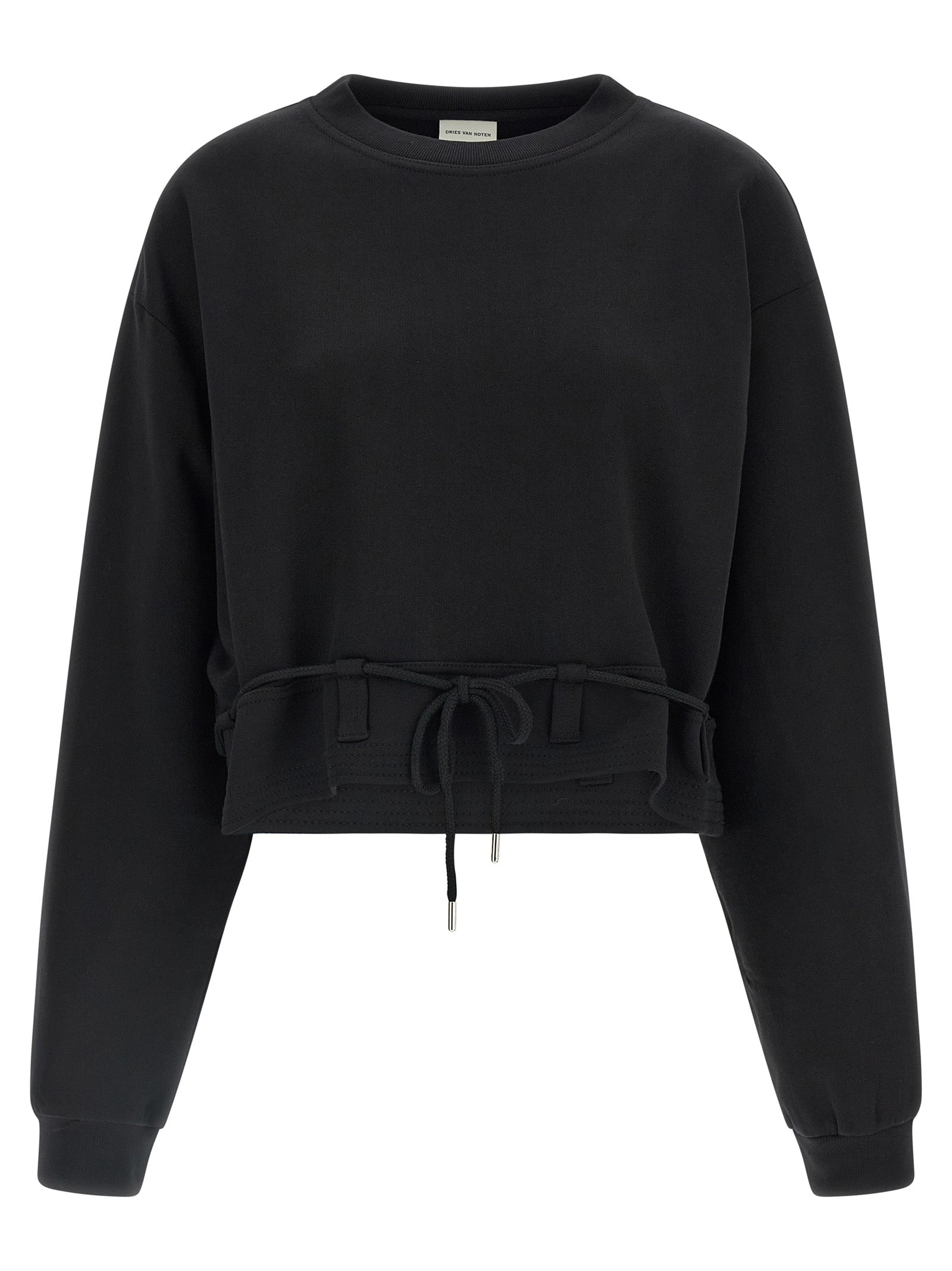 Dries Van Noten Schwarzer Baumwoll-Sweatshirt