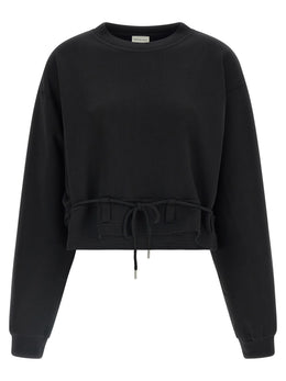 Dries Van Noten Schwarzer Baumwoll-Sweatshirt
