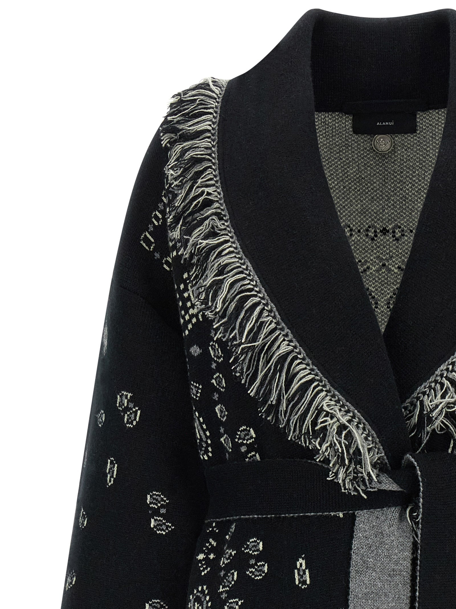 Alanui Schwarzer Kaschmir-Cardigan