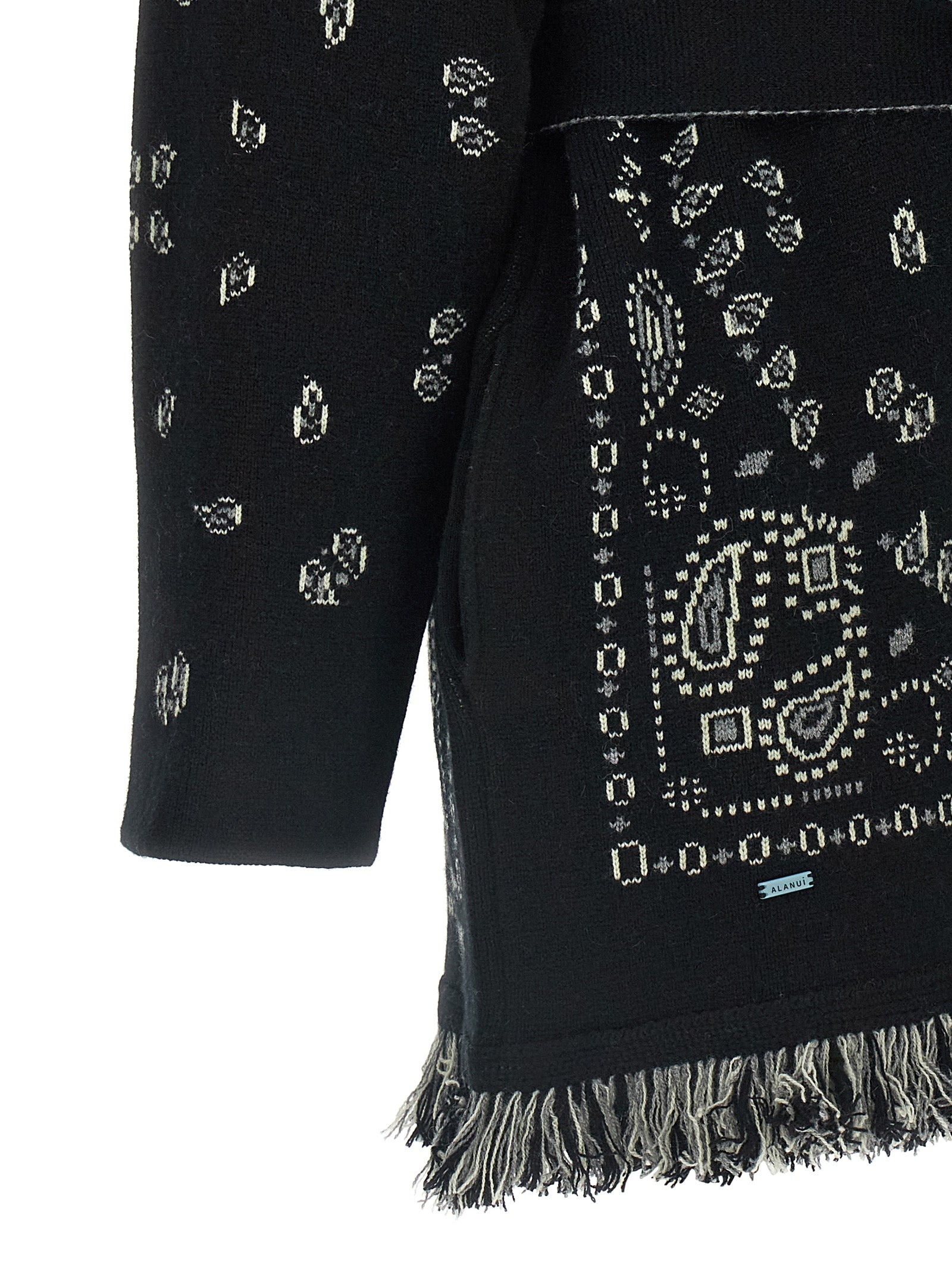 Alanui Schwarzer Kaschmir-Cardigan