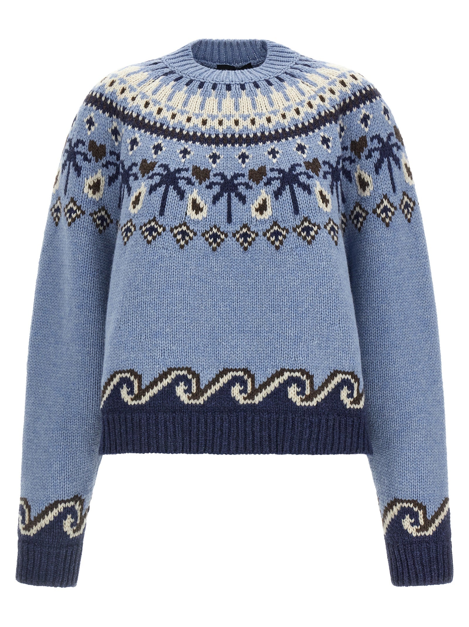 Alanui Blauer Cardigan aus Schurwolle