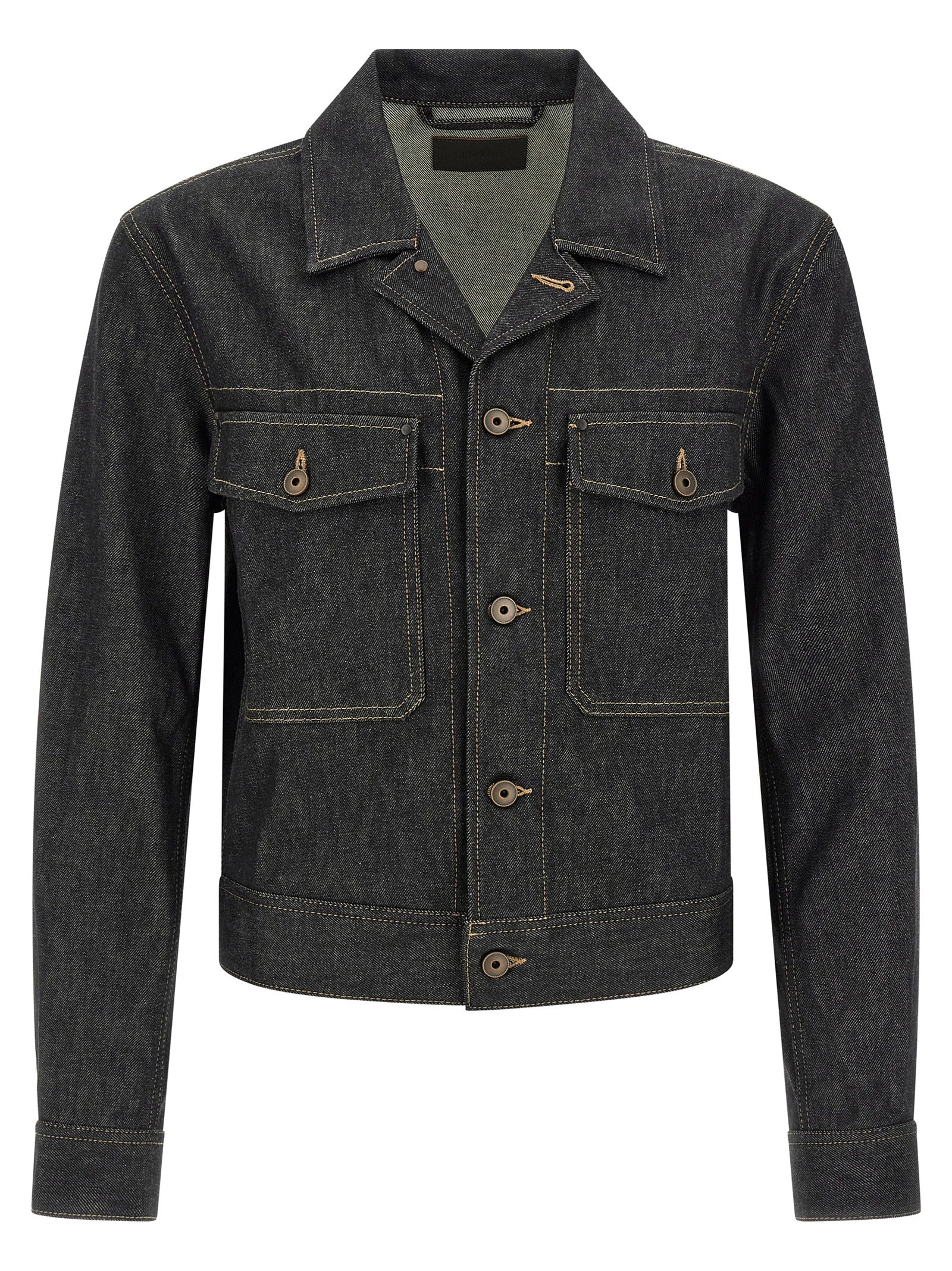 Lemaire Blaue Jeansjacke aus Baumwolle