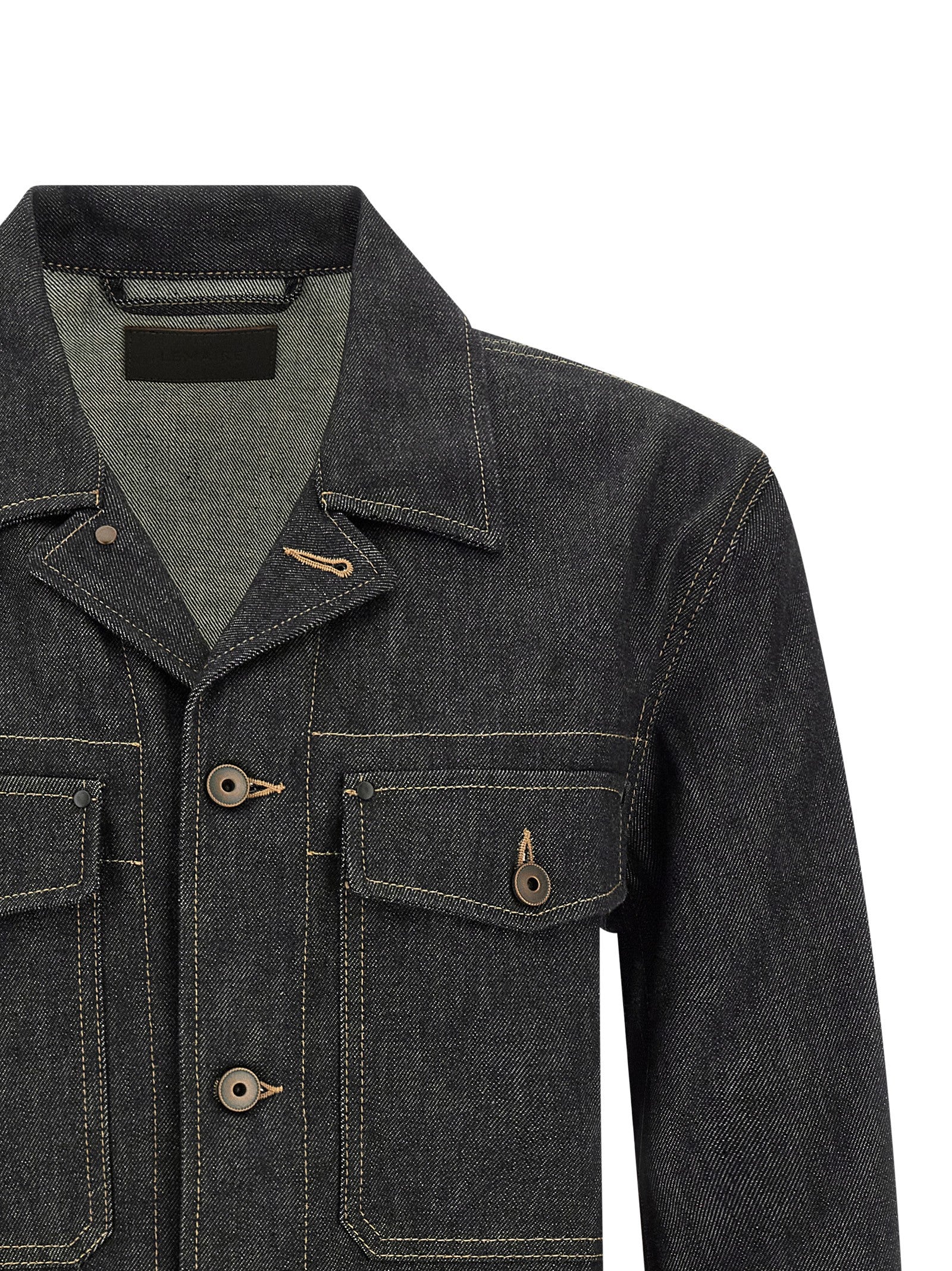 Lemaire Blaue Jeansjacke aus Baumwolle