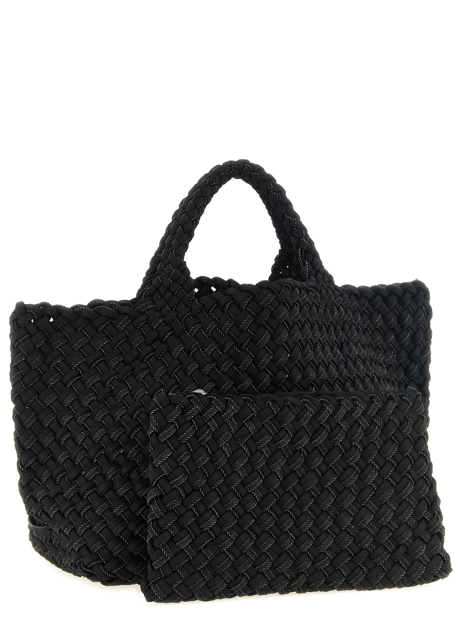NAGHEDI Schwarze Nylon-Tragetasche