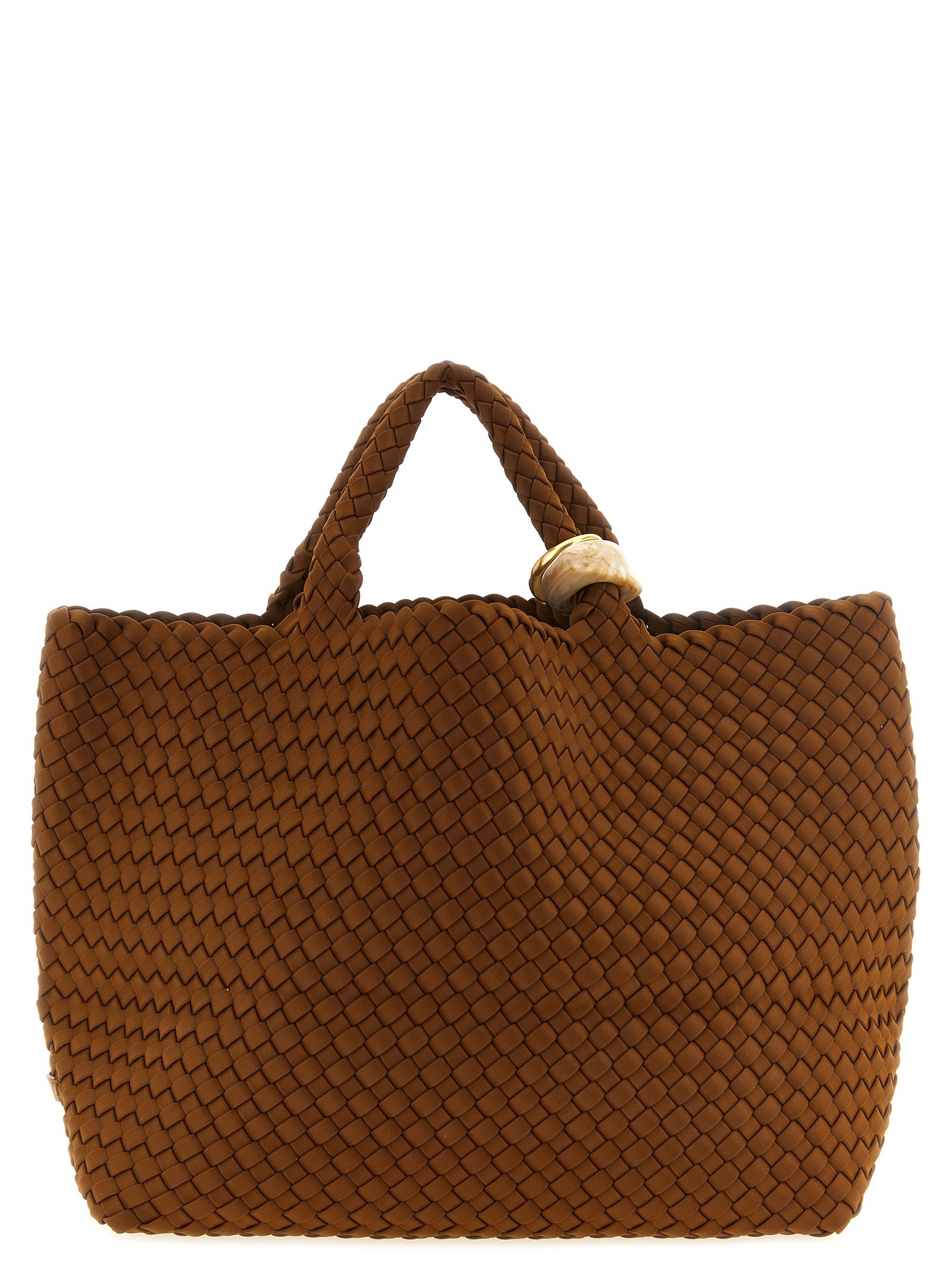 NAGHEDI Braune Nylon-Handtasche
