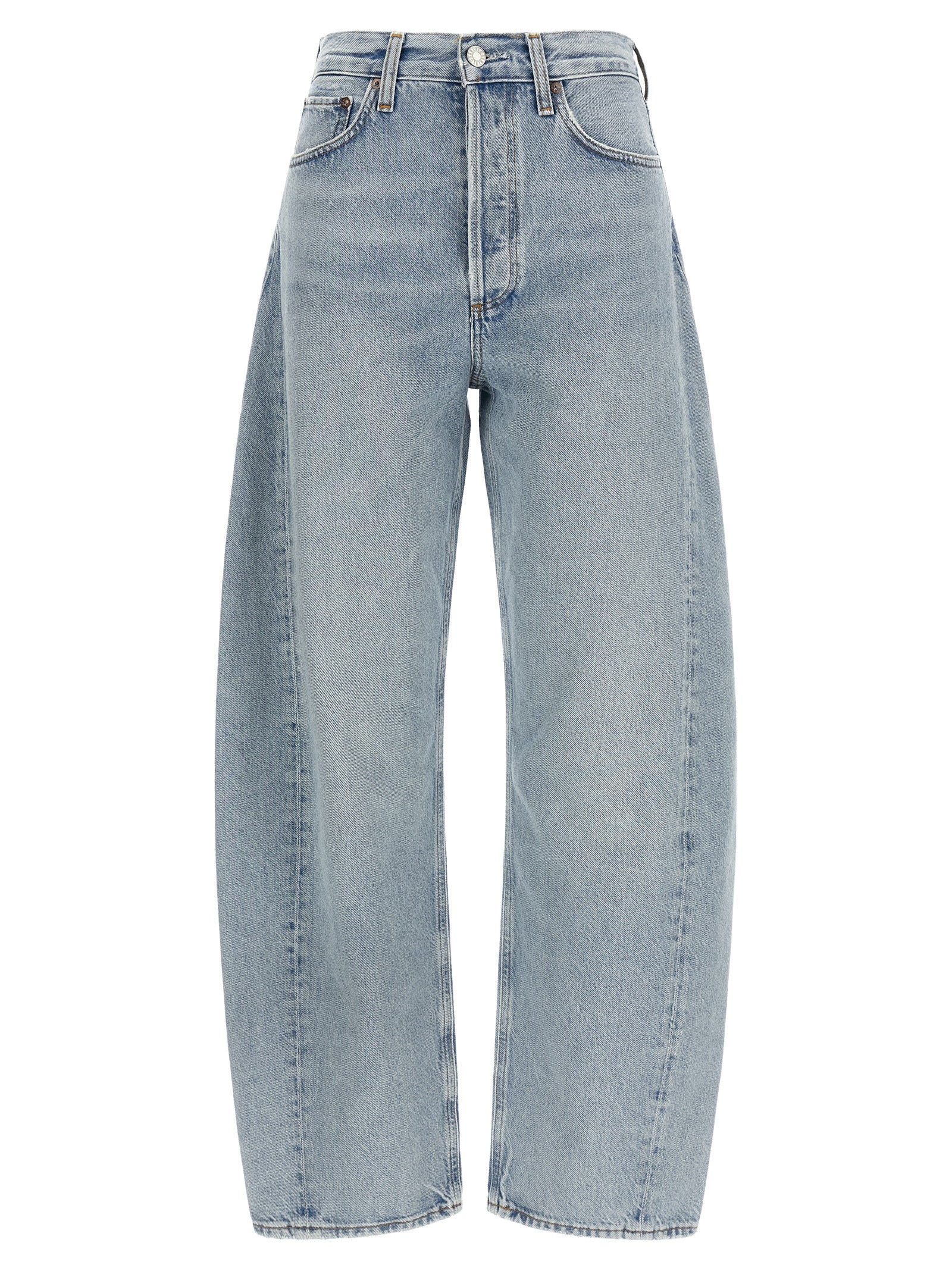 Agolde Blaue High-Waist Jeans aus Baumwolle