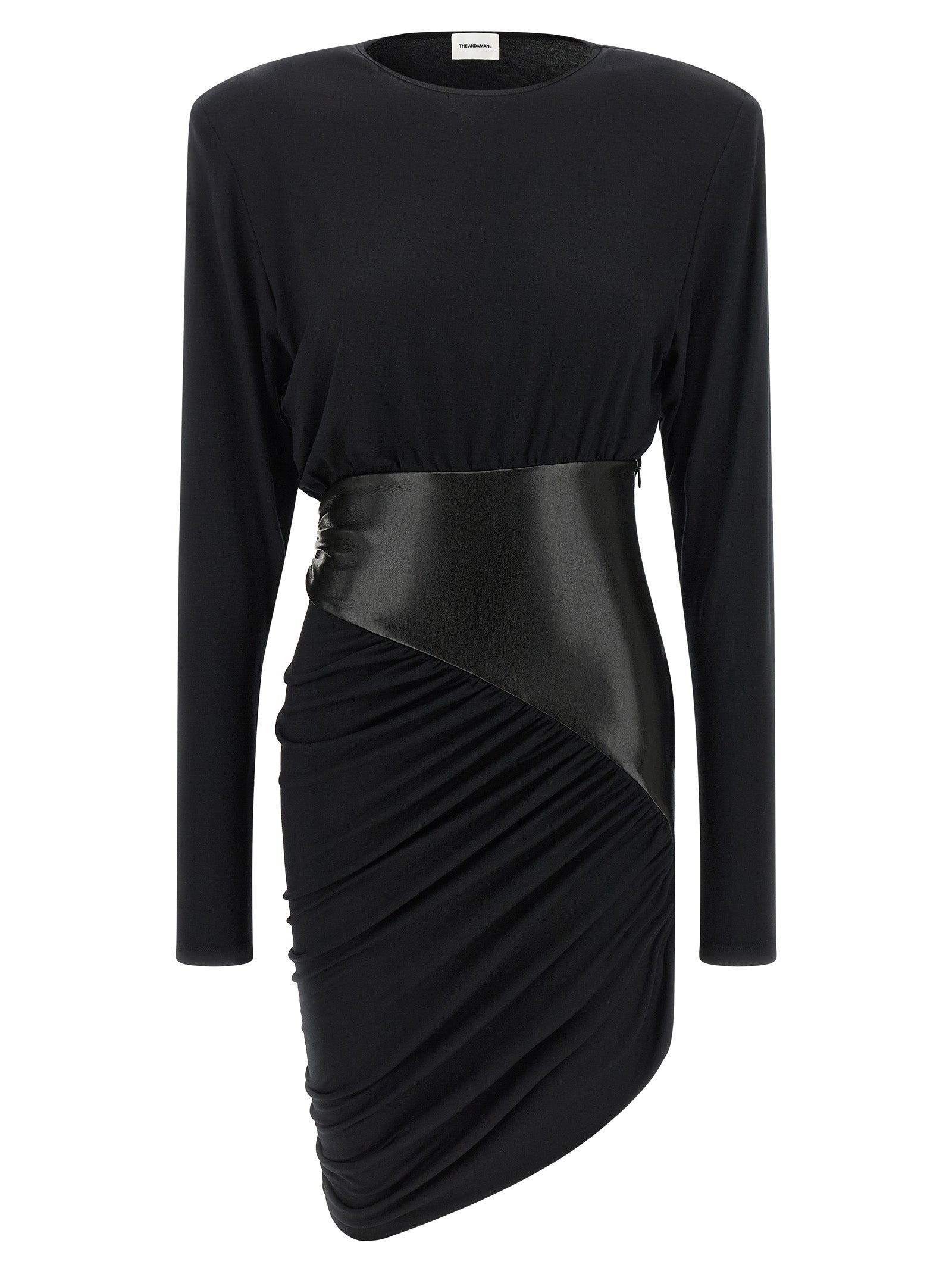 The Andamane Schwarzes Viskose-Kurzkleid