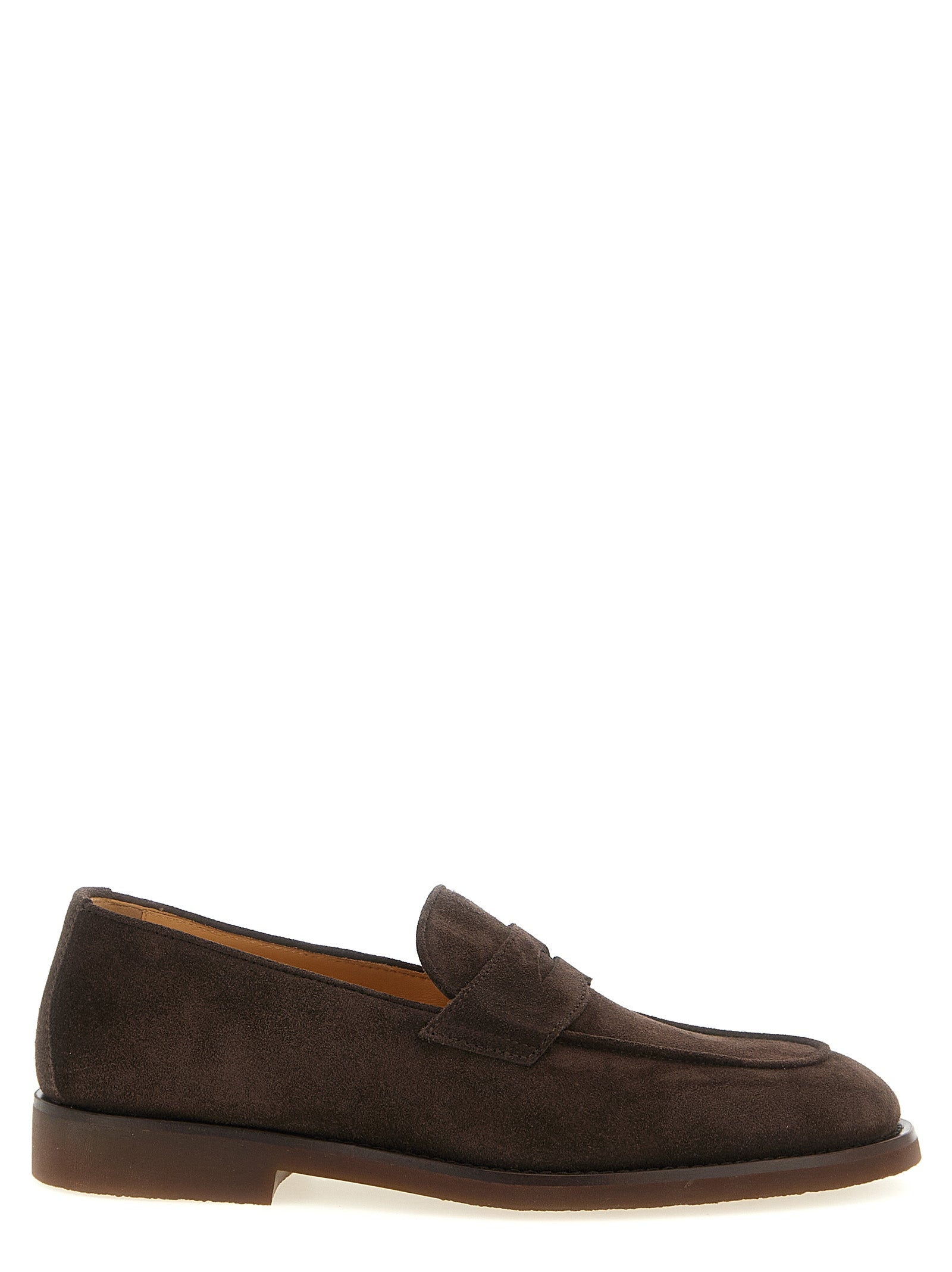 Brunello Cucinelli Braune Kalbsleder-Slipper