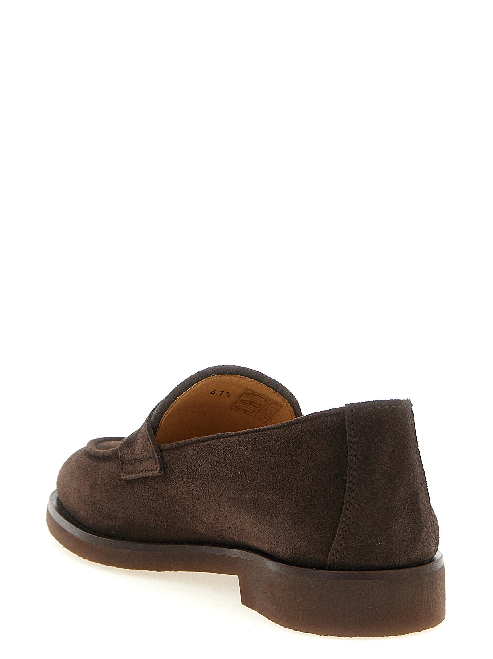 Brunello Cucinelli Braune Kalbsleder-Slipper