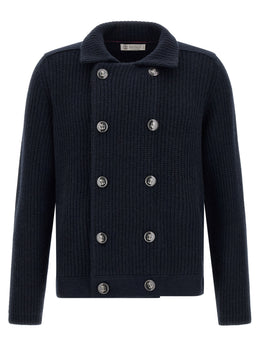Brunello Cucinelli Blauer Kaschmir-Cardigan
