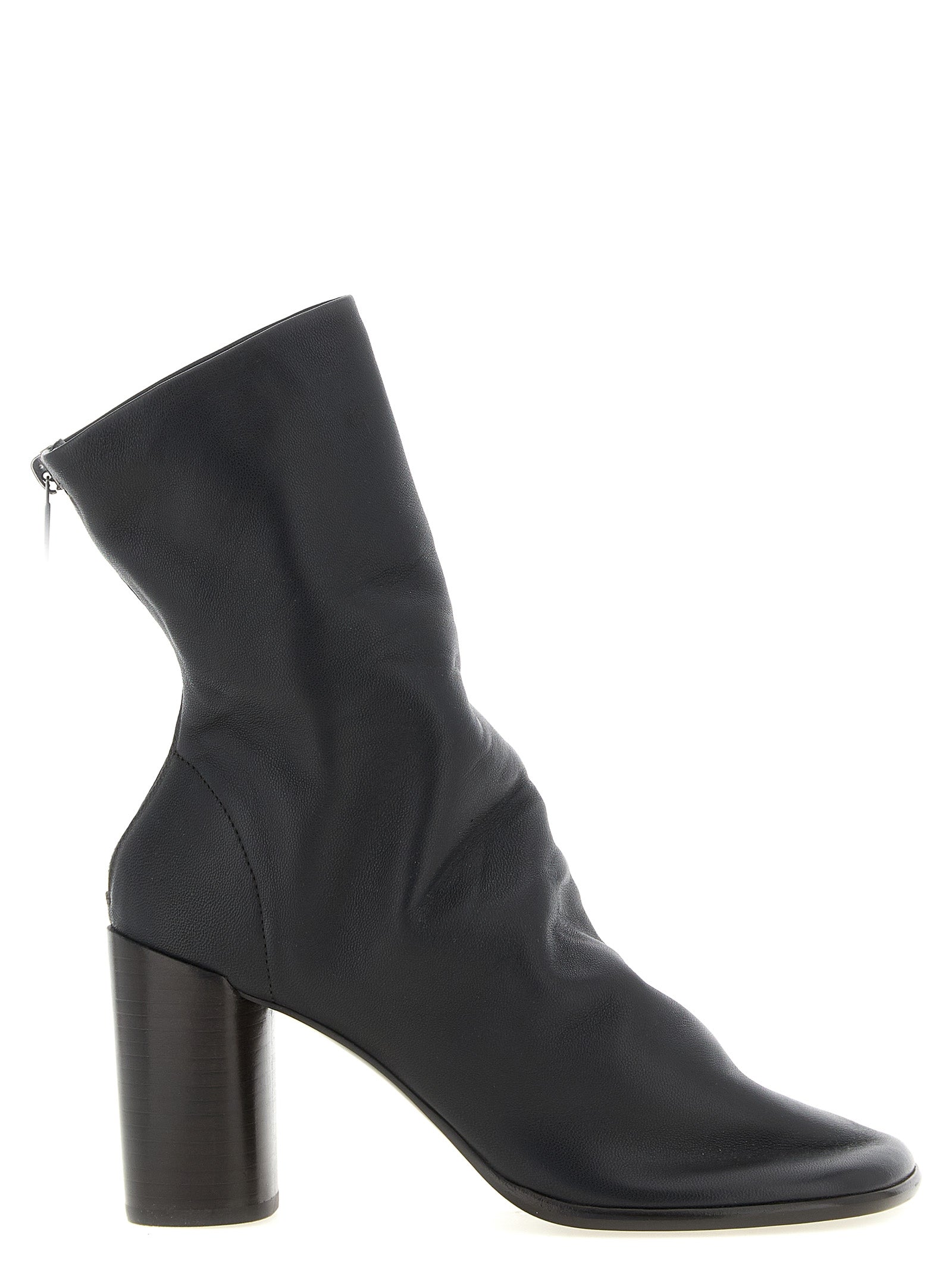 Lemaire Braune Stiefeletten aus Ziegenleder