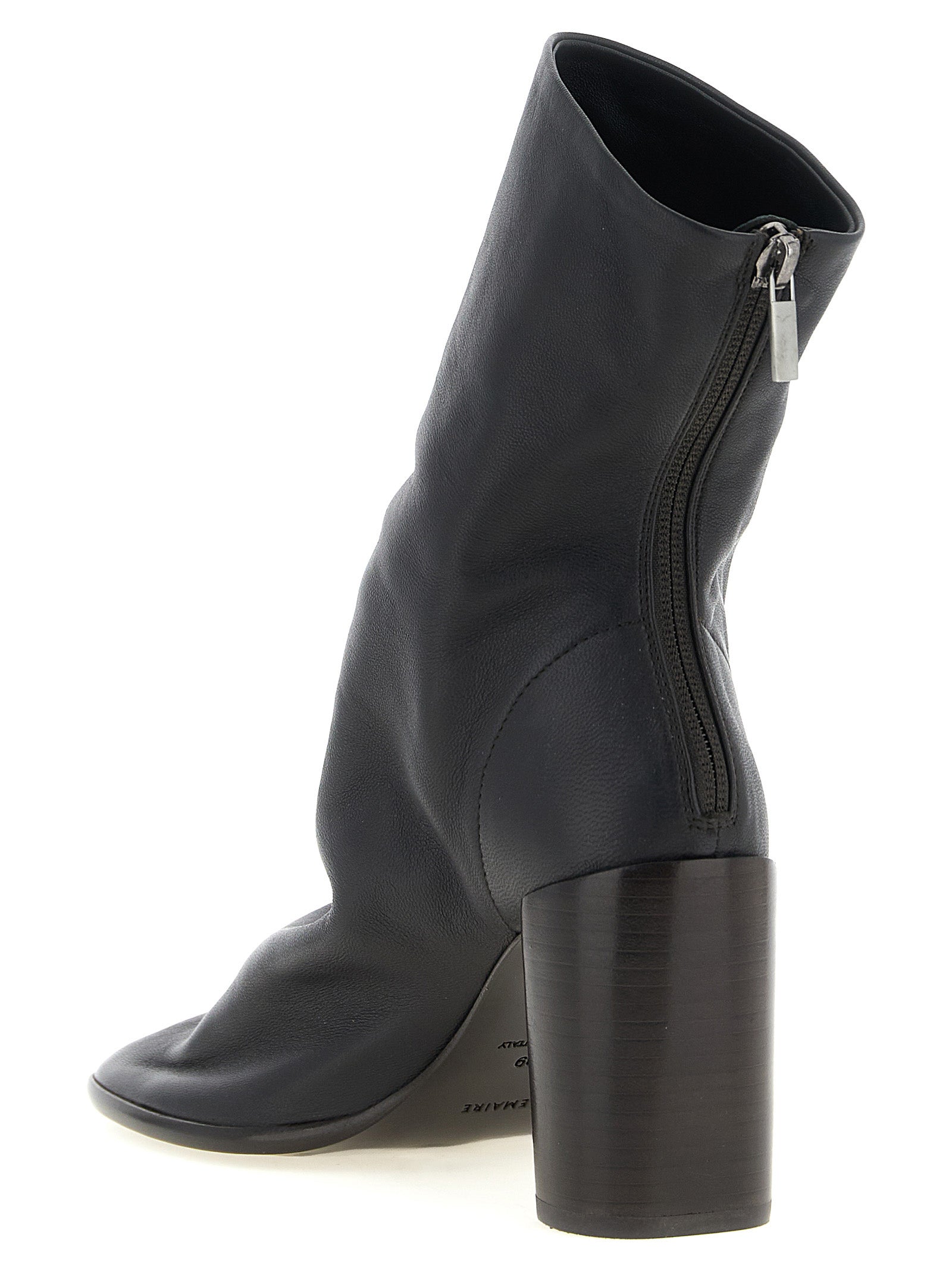 Lemaire Braune Stiefeletten aus Ziegenleder