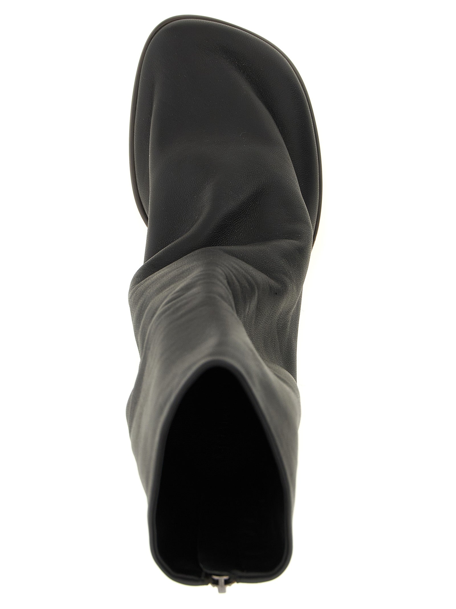Lemaire Braune Stiefeletten aus Ziegenleder