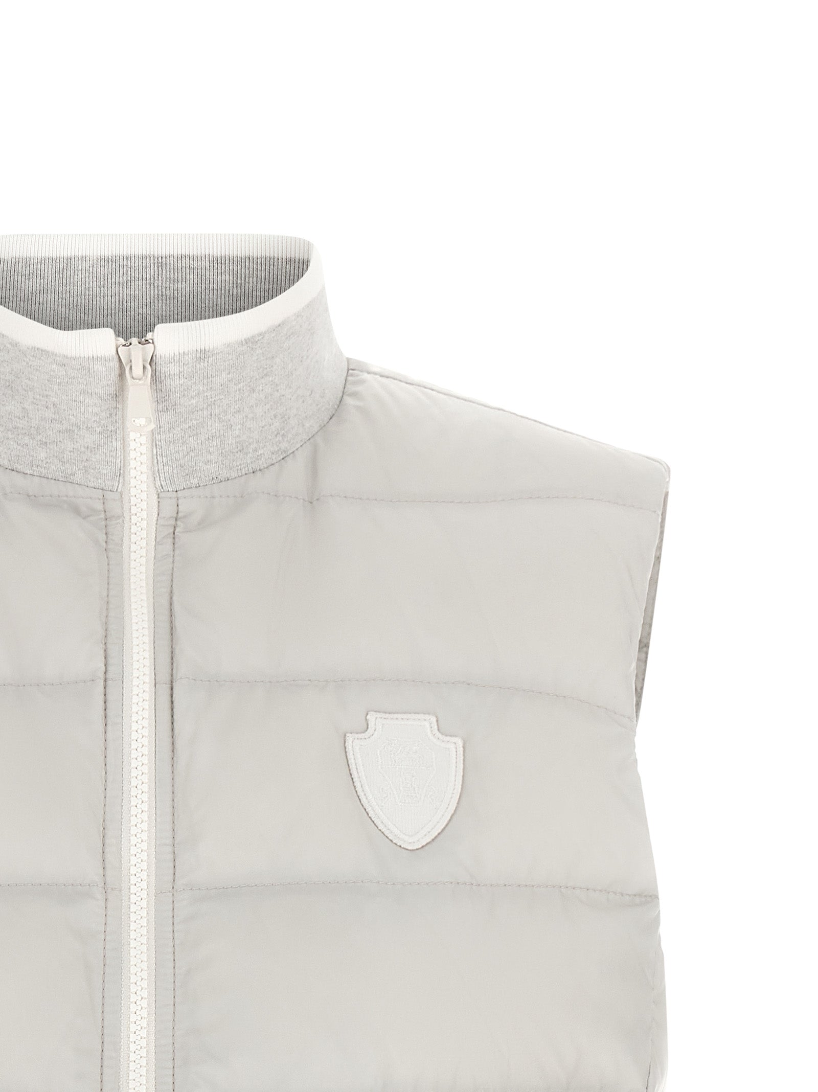 Brunello Cucinelli Graue ärmellose Polyester-Weste