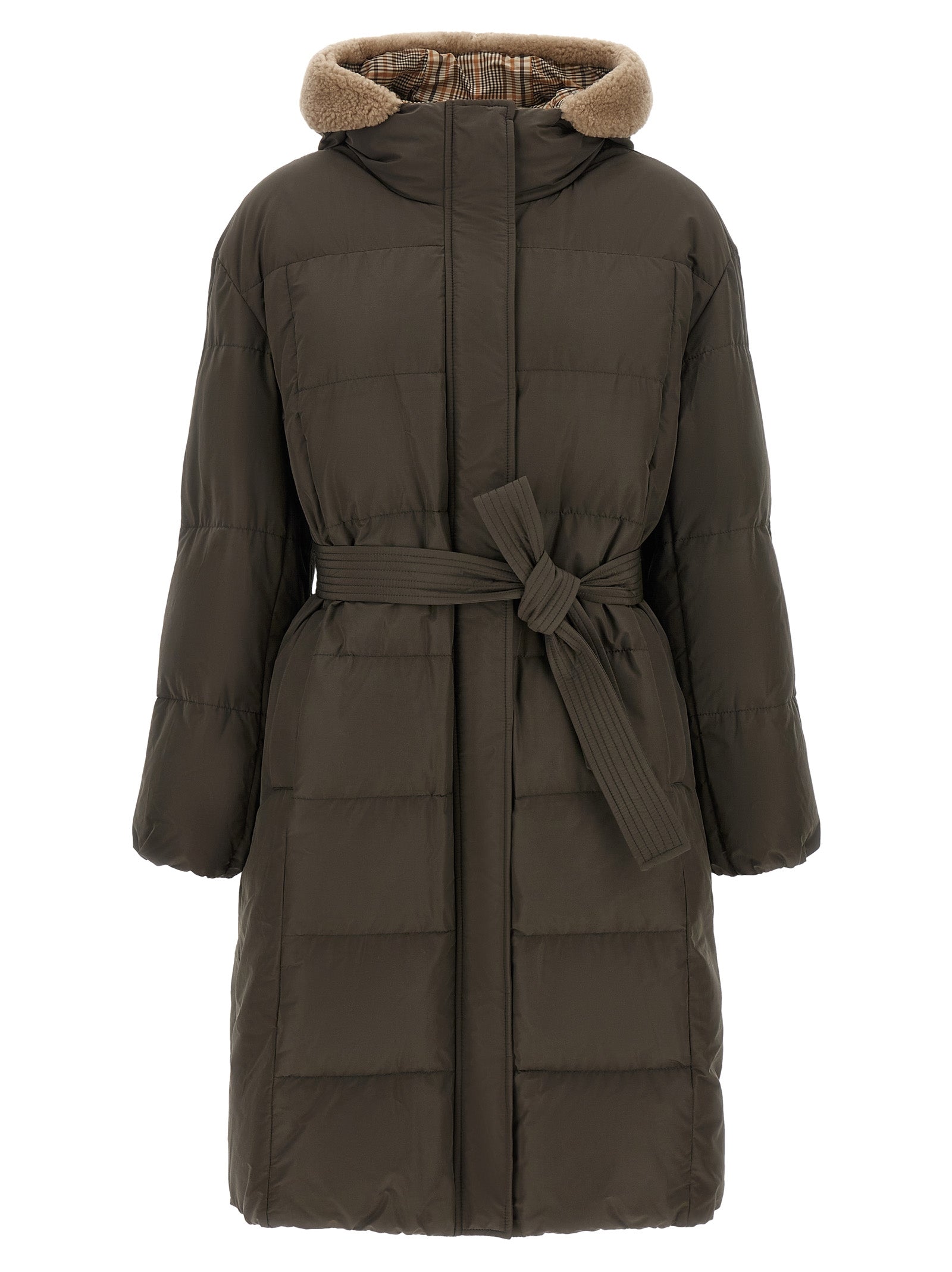 Brunello Cucinelli Zweifarbiger Baumwollmantel