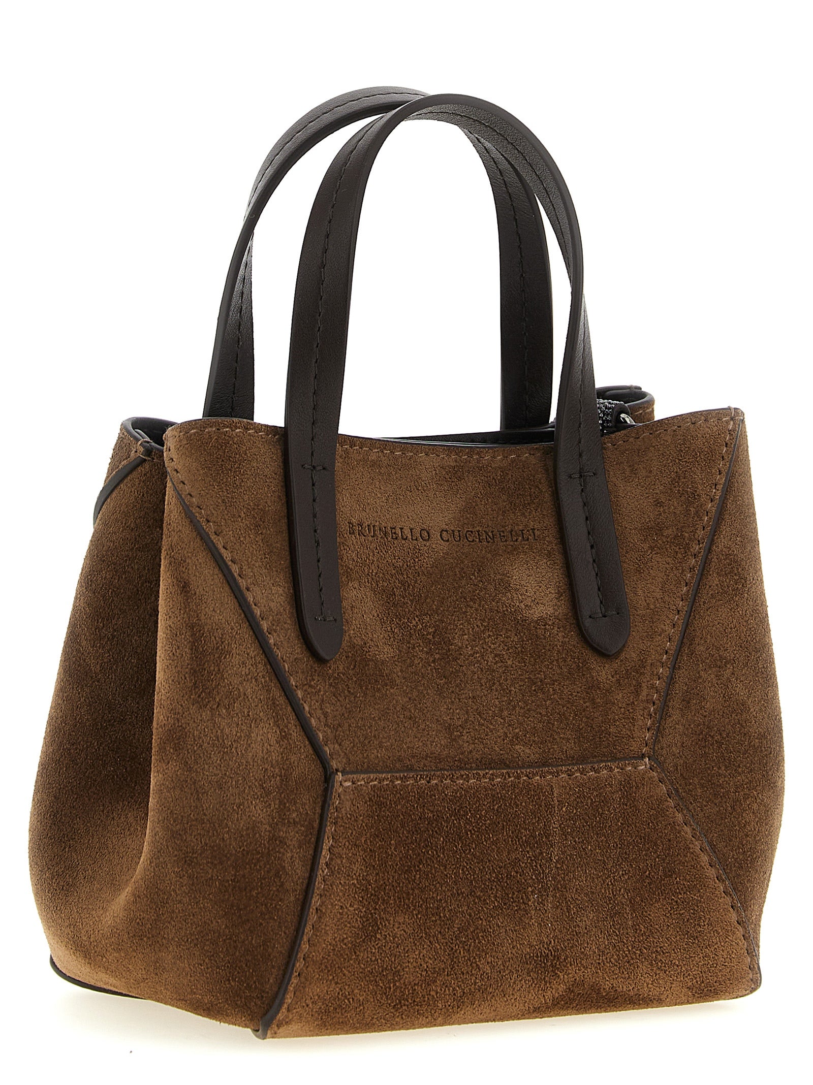 Brunello Cucinelli Braune Kalbsleder-Handtasche