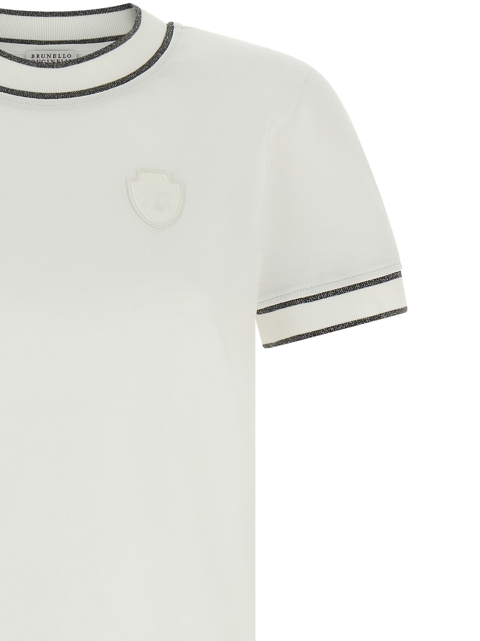 Brunello Cucinelli Weißes Baumwoll-T-Shirt