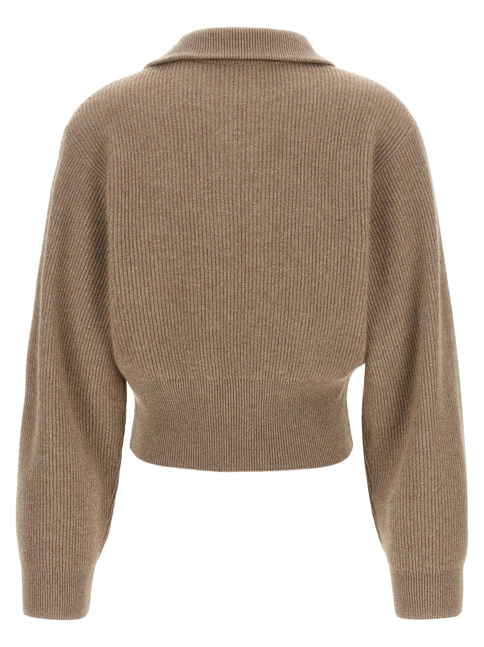 Brunello Cucinelli Brauner Kaschmir-Strickjacke