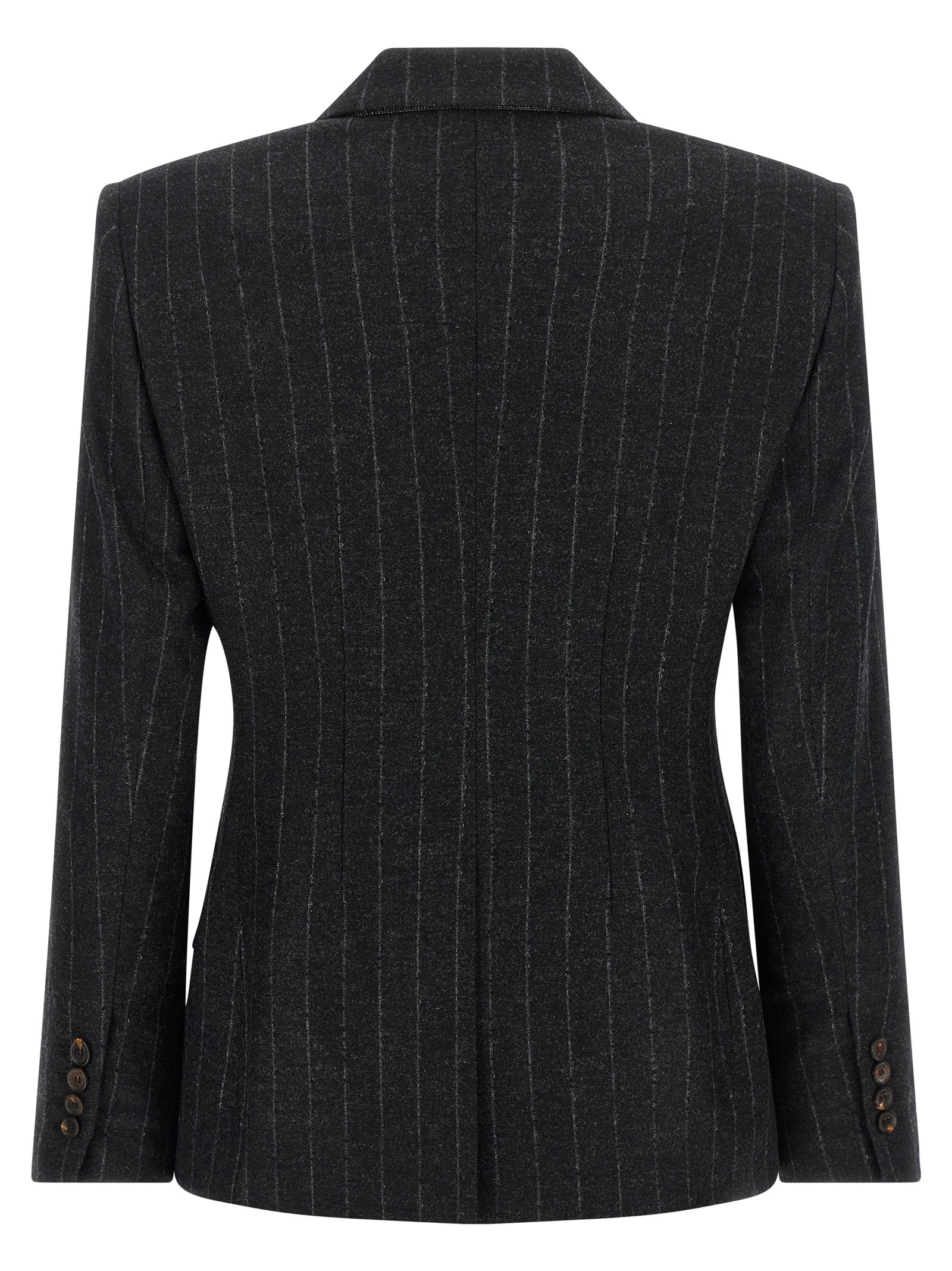Brunello Cucinelli Grauer Blazer aus reiner Schurwolle