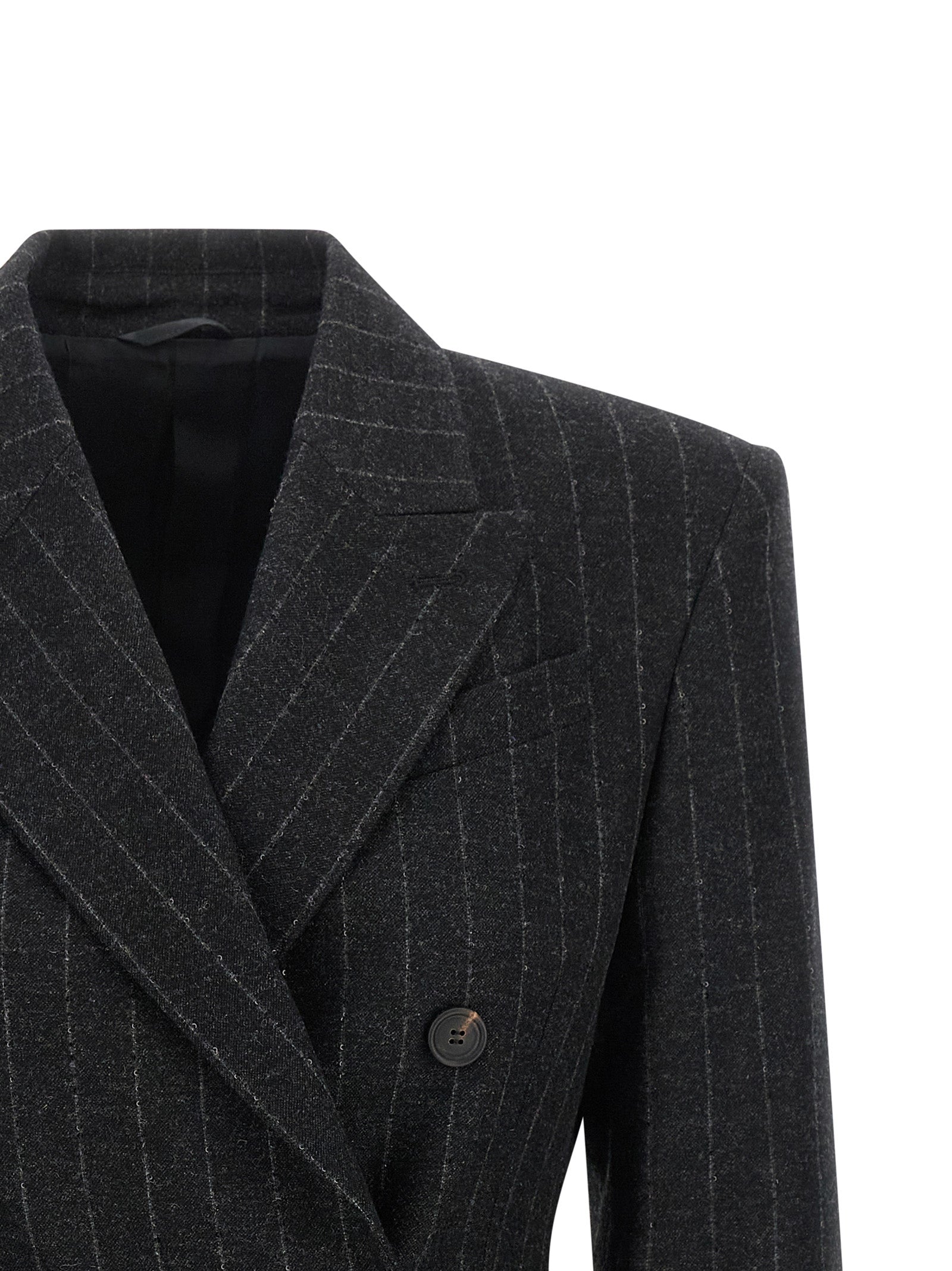 Brunello Cucinelli Grauer Blazer aus reiner Schurwolle