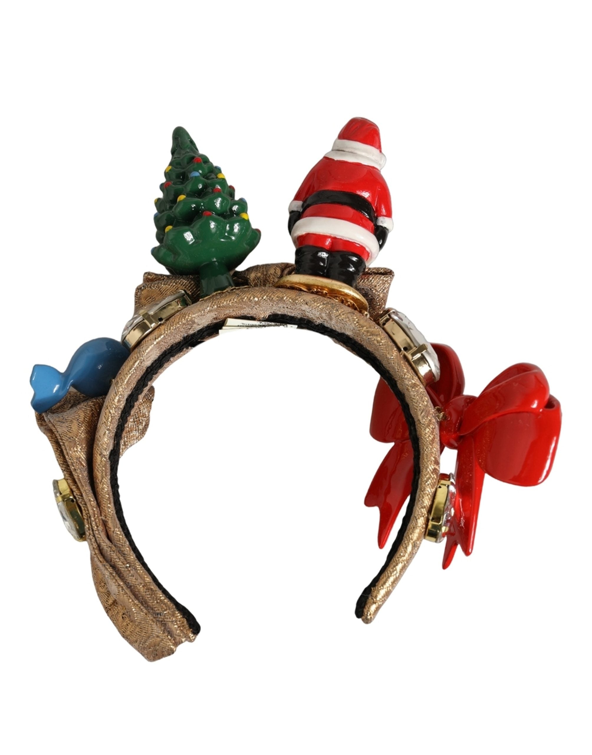 Dolce & Gabbana Mehrfarbiges glitzerndes weihnachtliches Haarschmuck-Stirnband