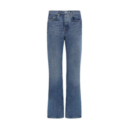 Off-White Blaue Jeans aus Baumwolle im geraden Schnitt