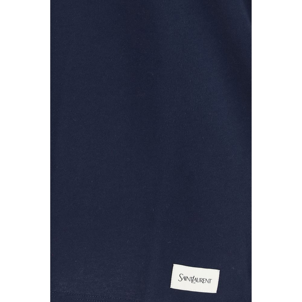 Saint Laurent Blaues Baumwoll-T-Shirt