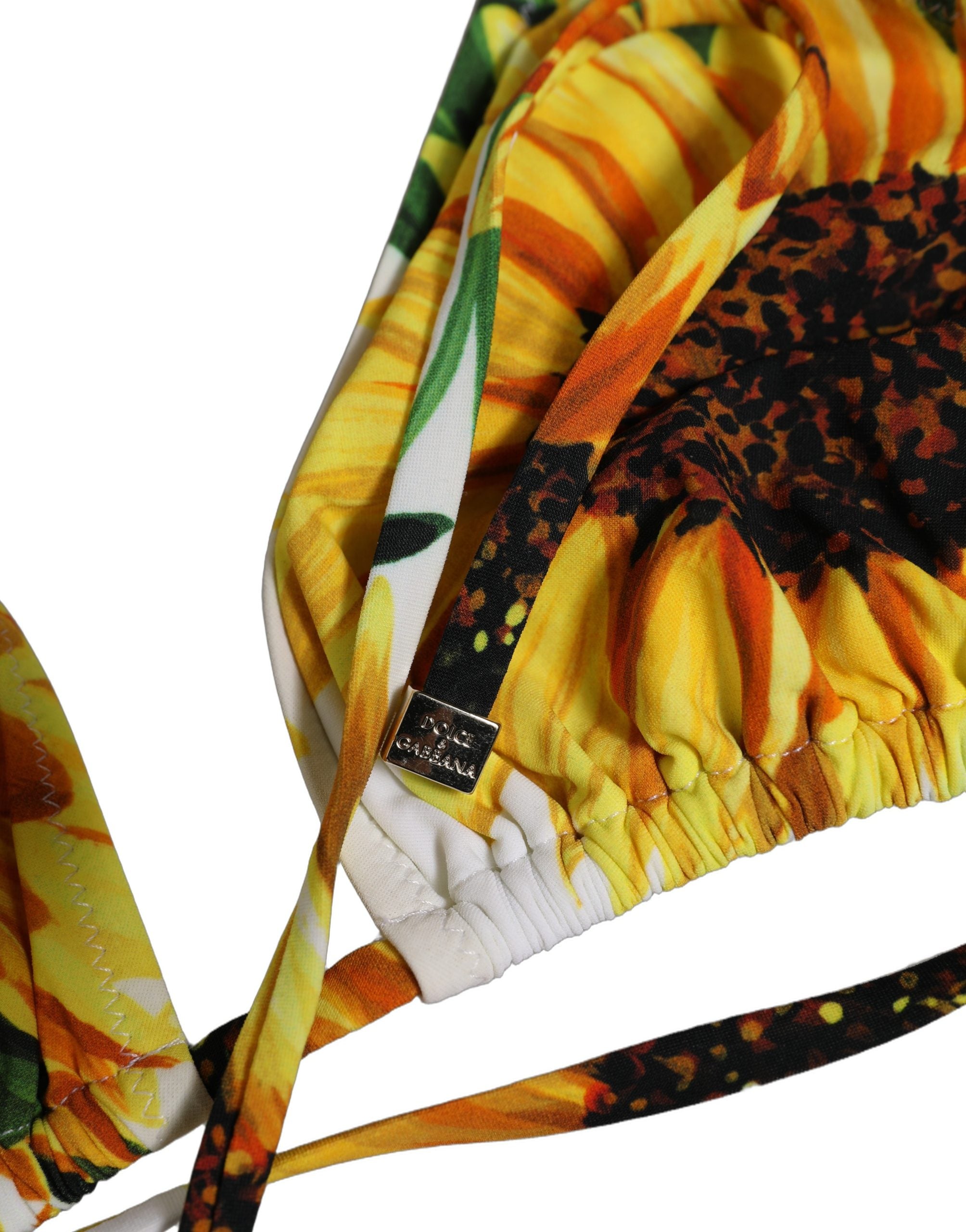 Dolce & Gabbana Bikini-Oberteil mit Neckholder und Blumenprint in Multicolor