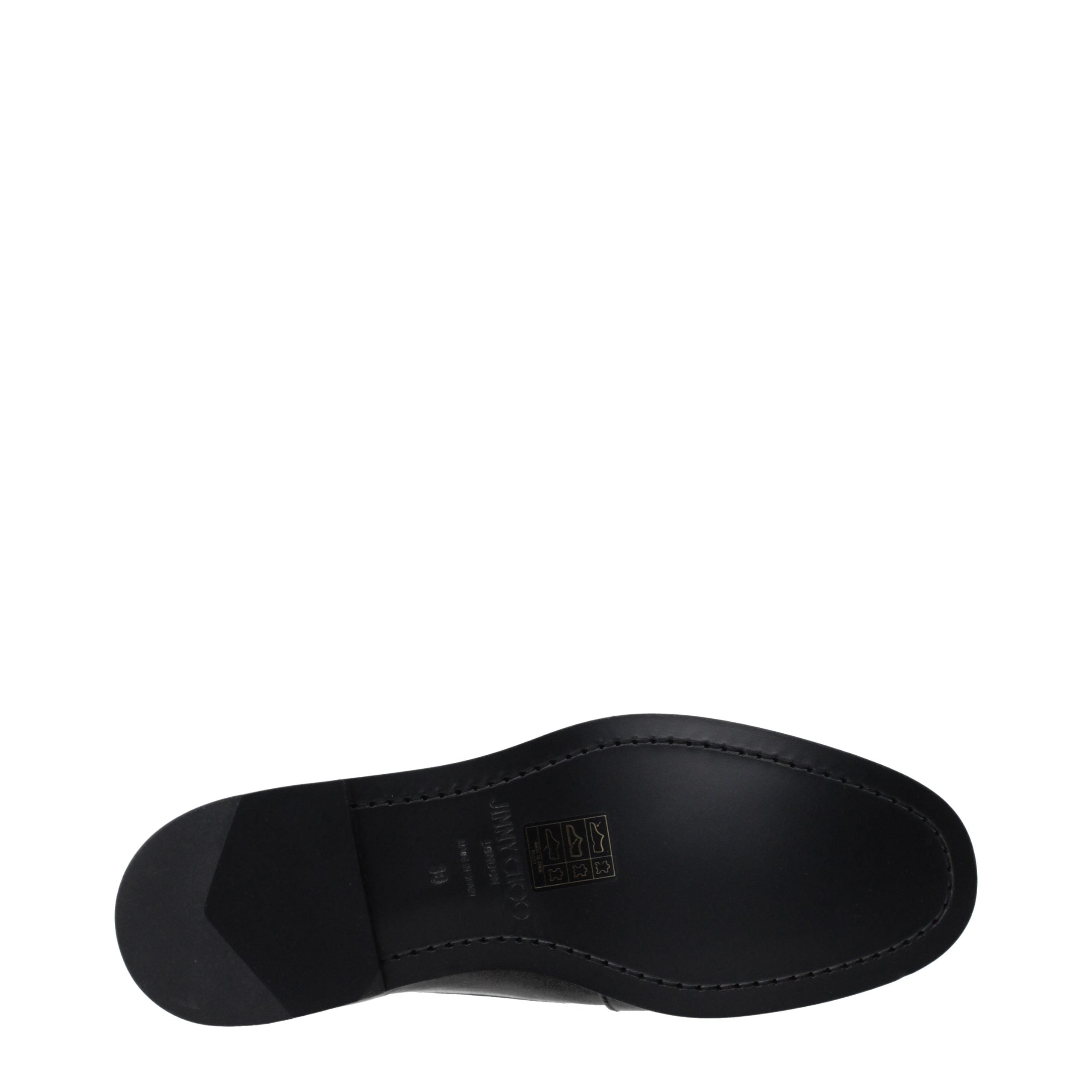 Jimmy Choo Schwarze Leder Loafer zum Hineinschlüpfen