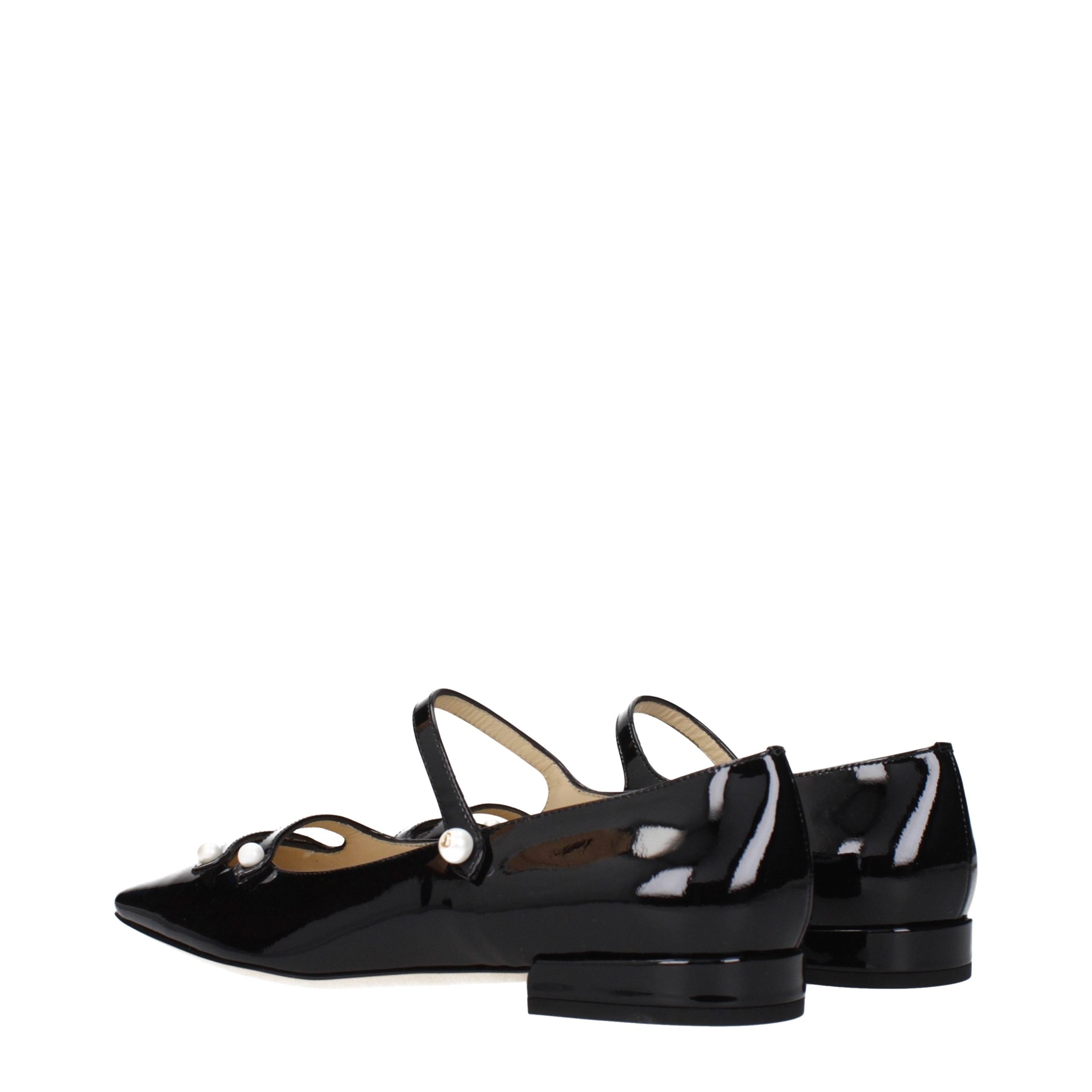 Jimmy Choo Schwarze Ballerinas aus Leder