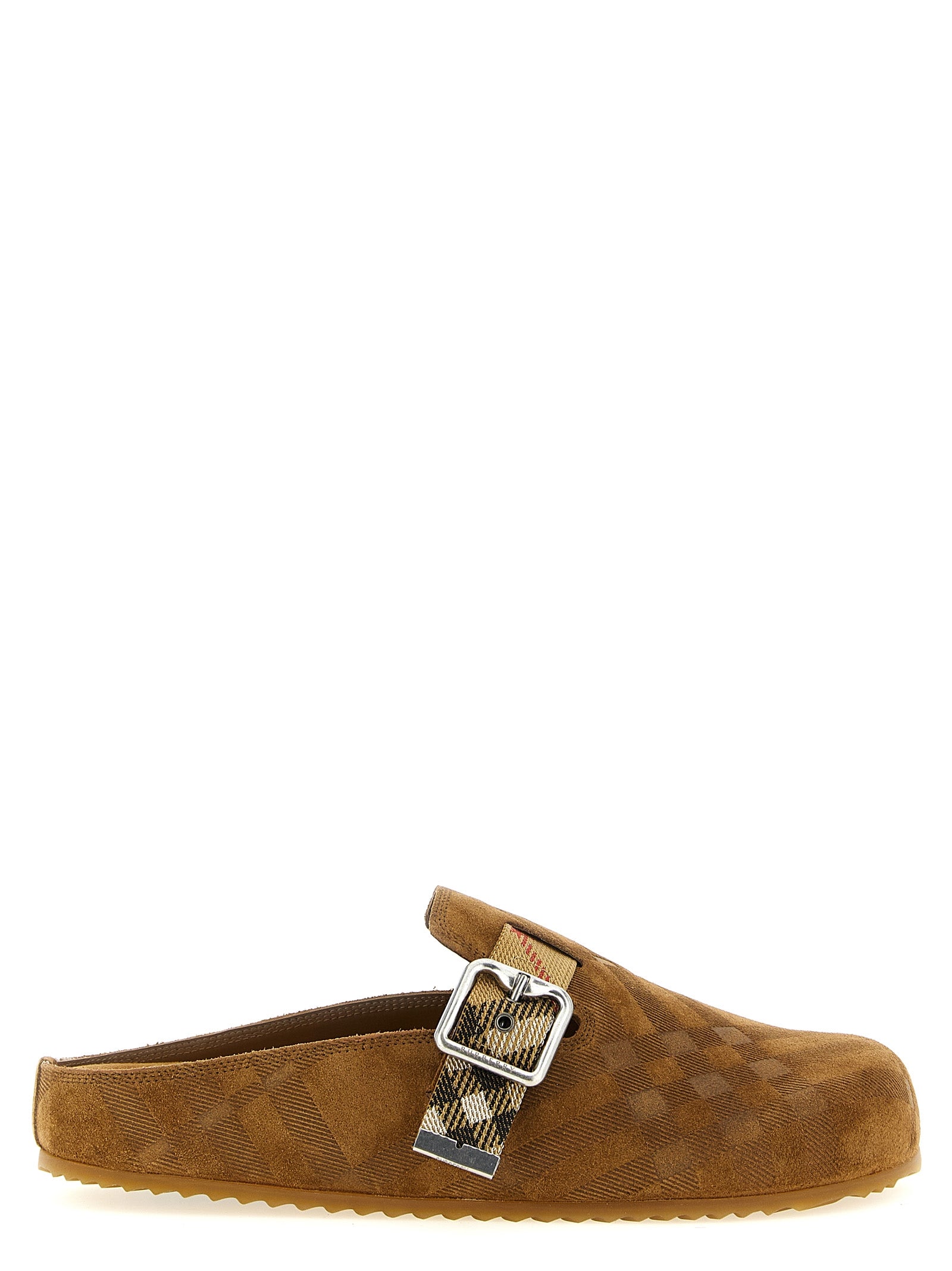 Burberry Braune Leder-Clogs