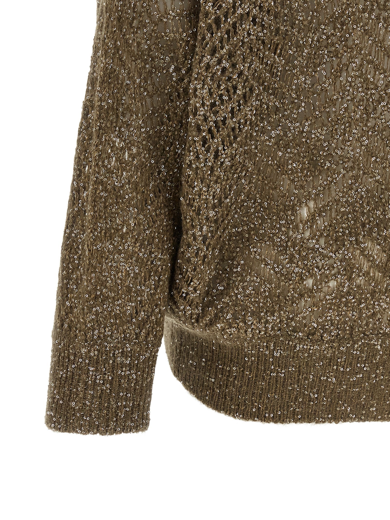 Brunello Cucinelli Brauner Cardigan aus Polyamid