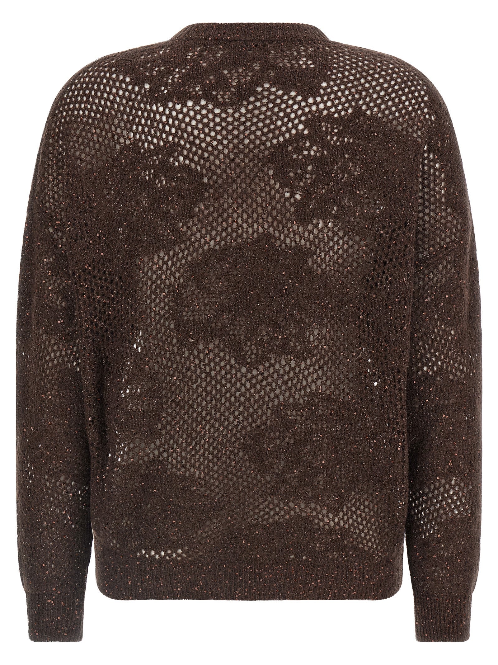 Brunello Cucinelli Brauner Nylon-Strickjacke