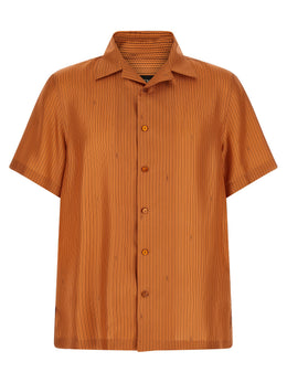 Fendi Orange Seidenbluse