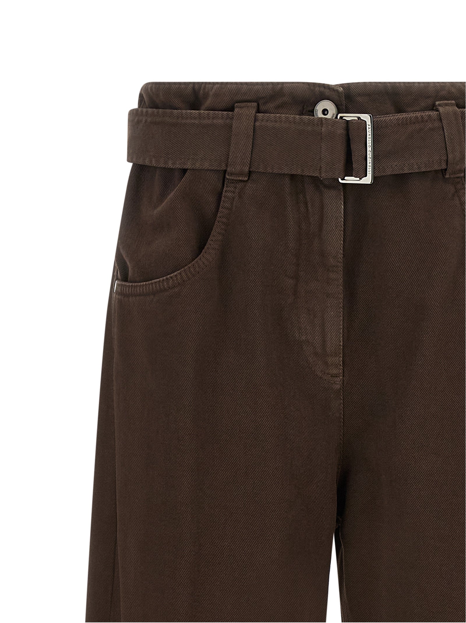 Brunello Cucinelli Braune Baumwolljeans Denim