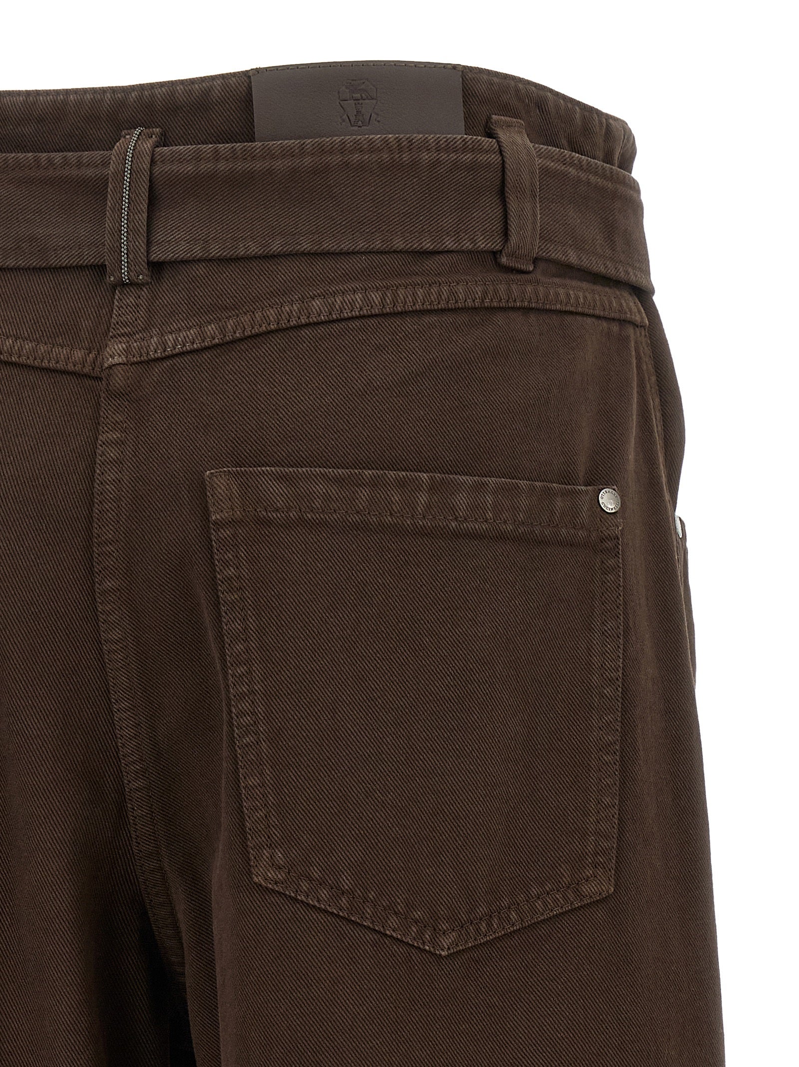Brunello Cucinelli Braune Baumwolljeans Denim