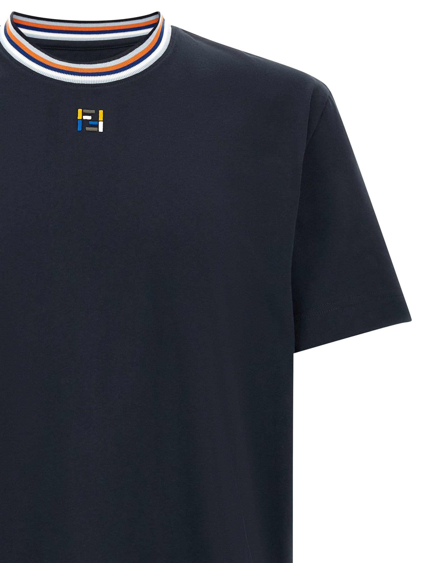 Fendi Blaues Baumwoll-T-Shirt