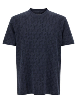 Fendi Blaues Baumwoll-T-Shirt