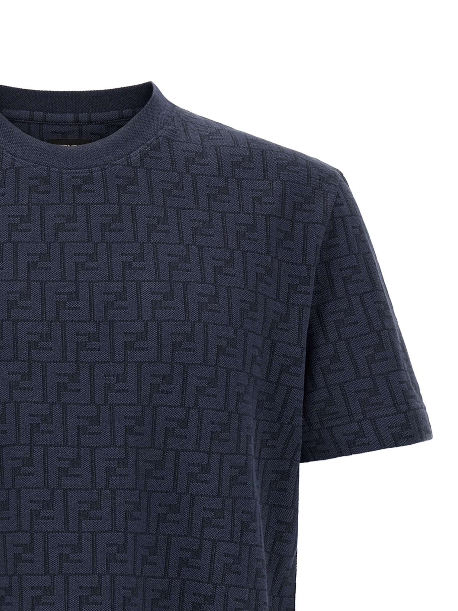 Fendi Blaues Baumwoll-T-Shirt