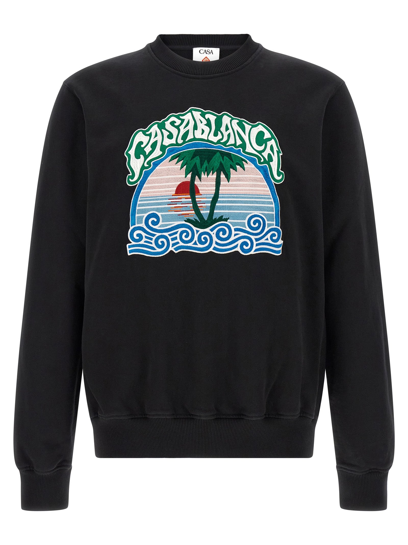 Casablanca Schwarzer Bio-Baumwoll-Sweater