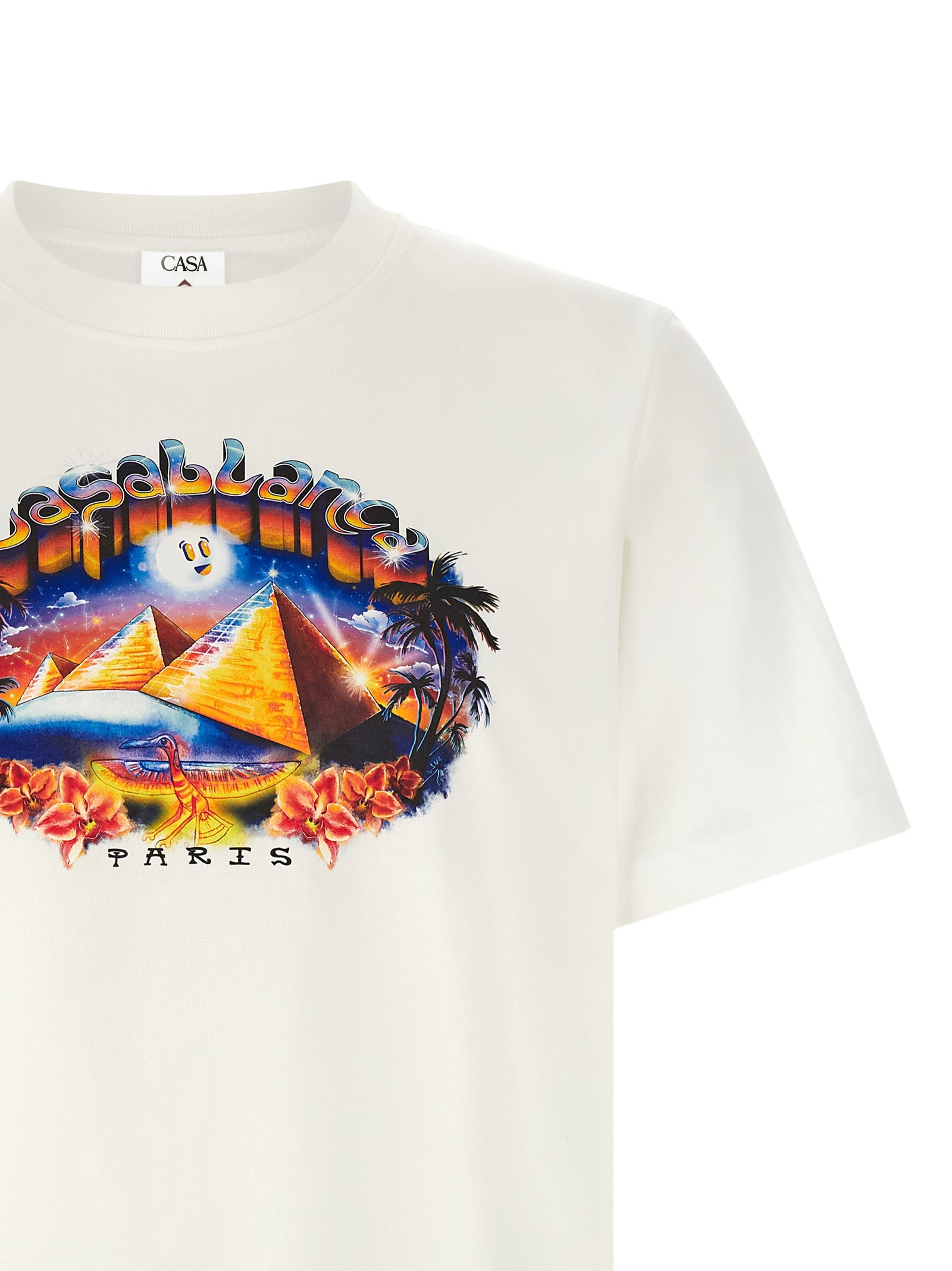 Casablanca Weißes T-Shirt aus Bio-Baumwolle