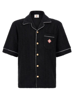 Casablanca Schwarzes Baumwollhemd mit Muster