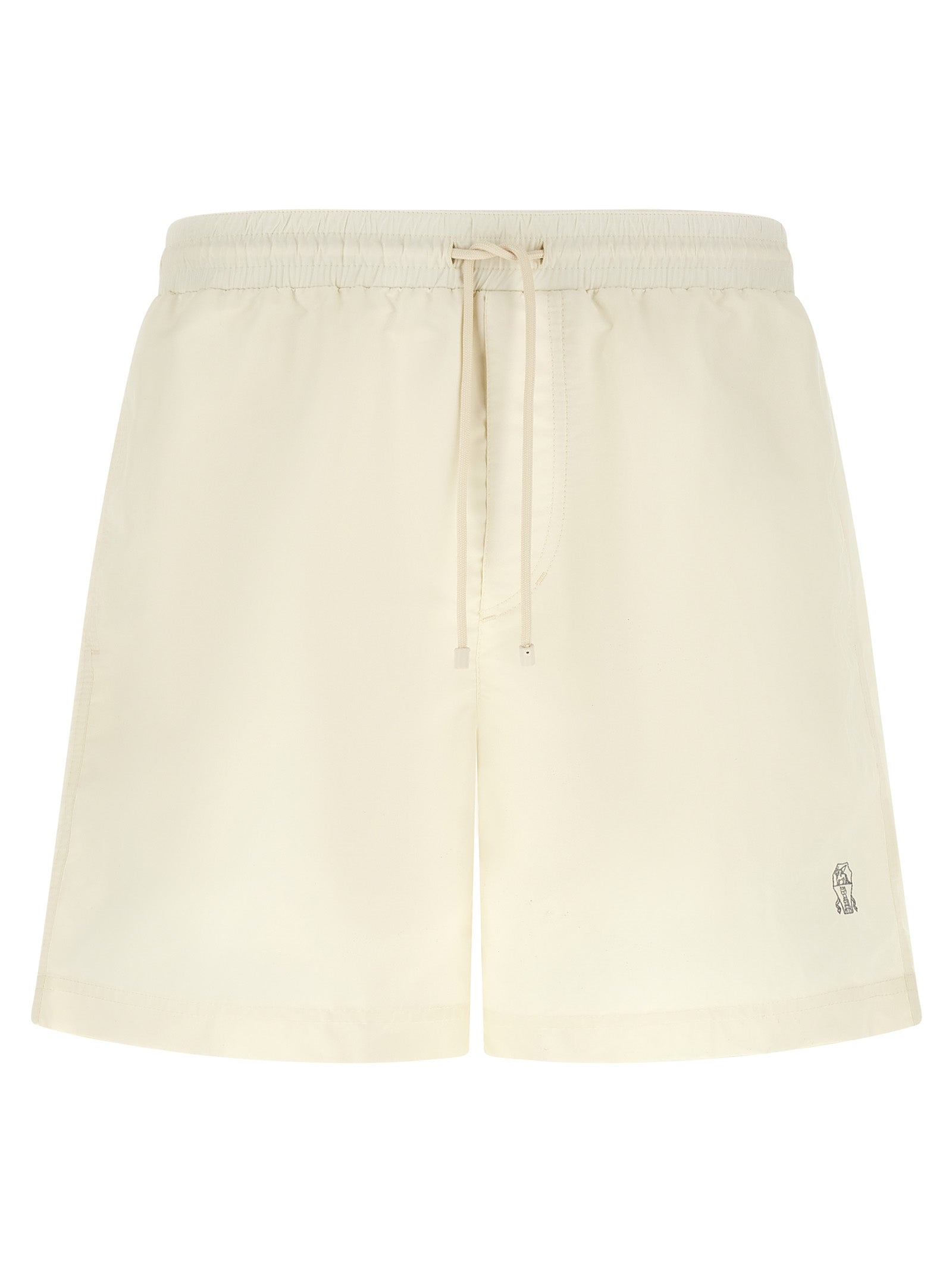 Brunello Cucinelli Elegante weiße Polyester-Badeshorts